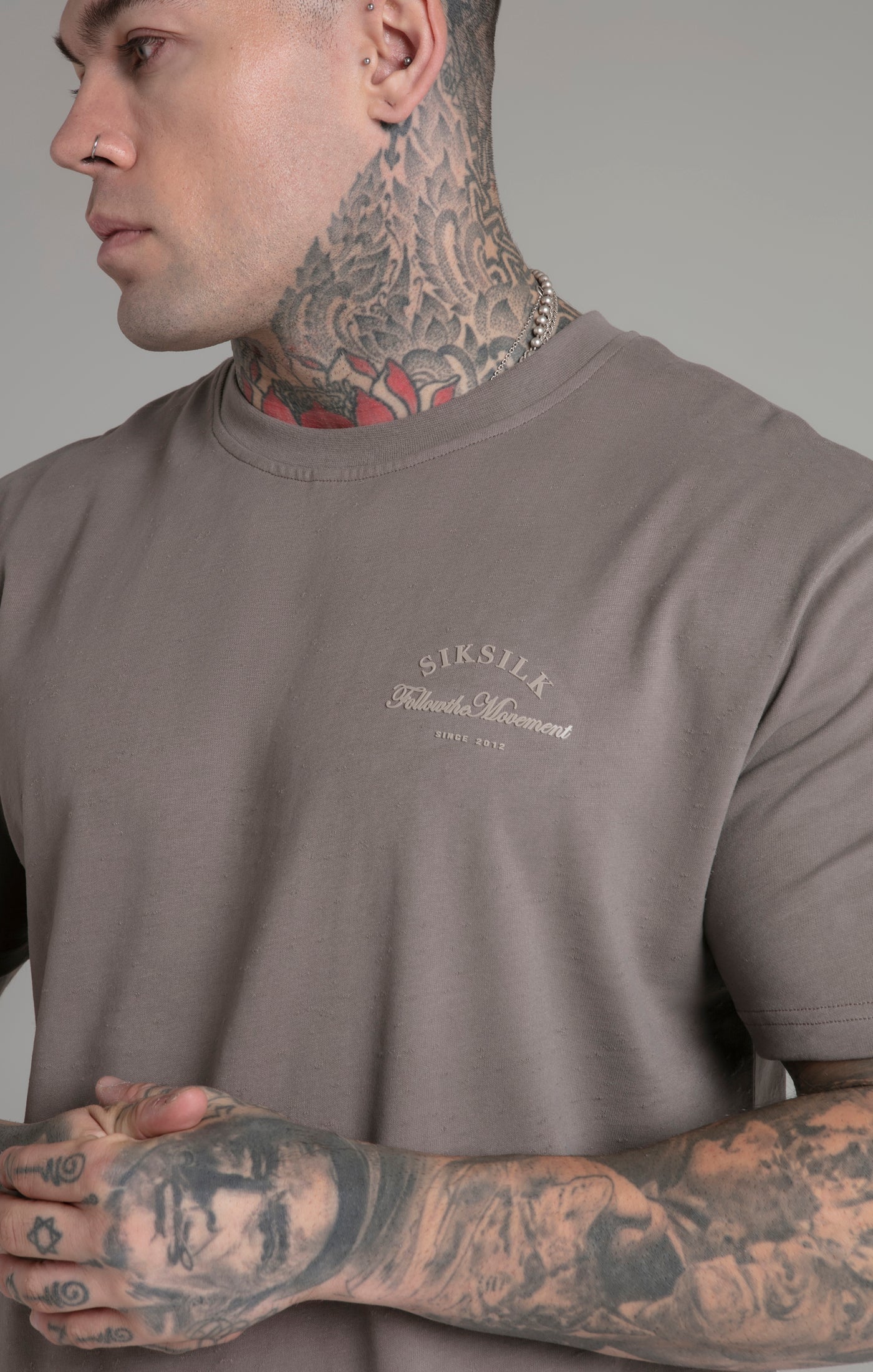 Relaxed Fit T-Shirt in Brown T-Shirts SikSilk   