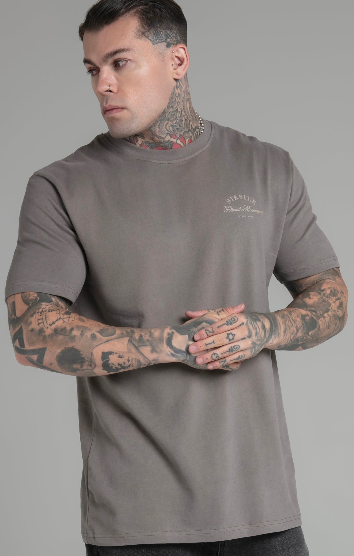 Relaxed Fit T-Shirt in Brown T-Shirts SikSilk   