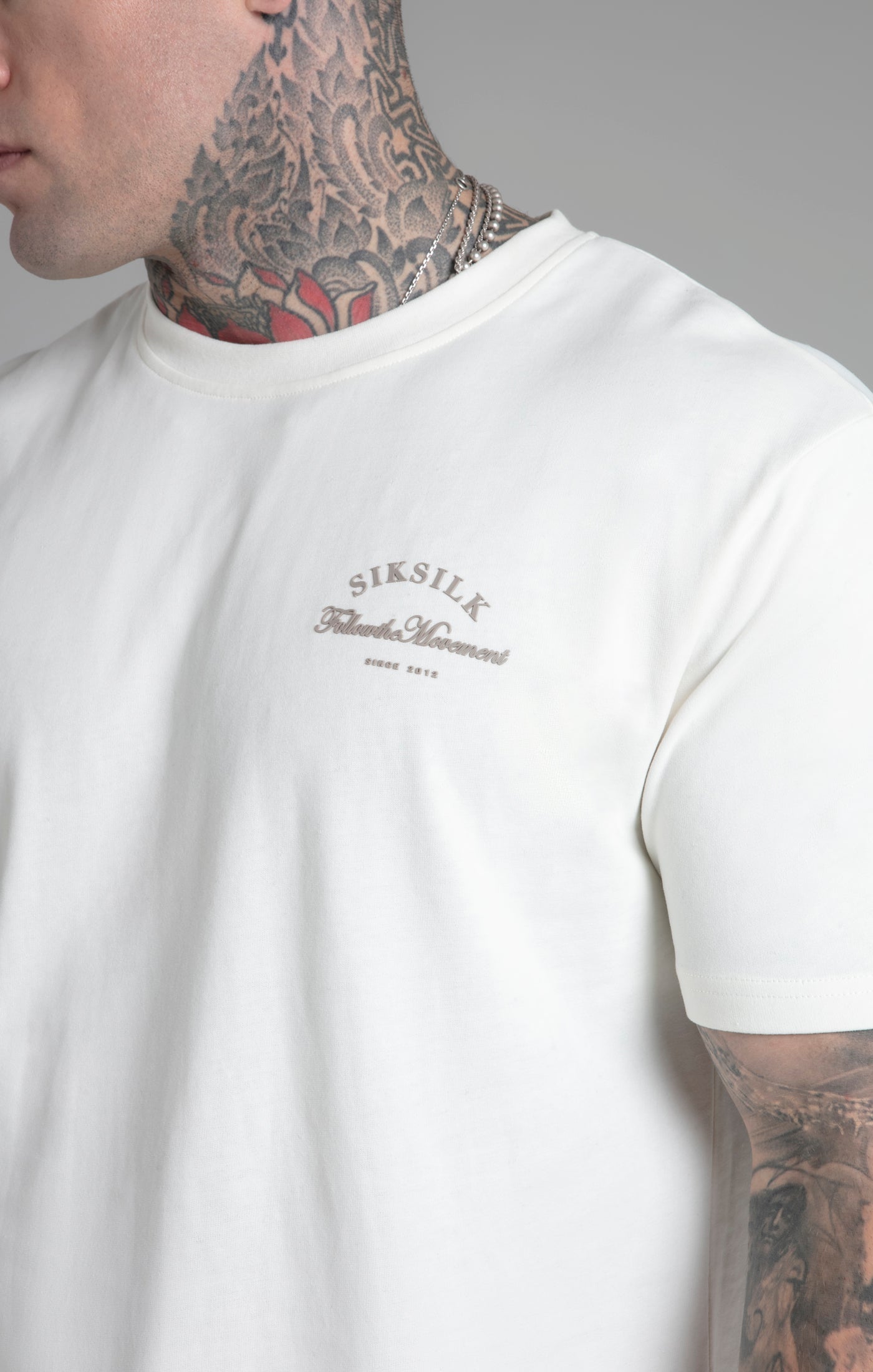 Relaxed fit T-shirt in ecru T-shirts SikSilk   