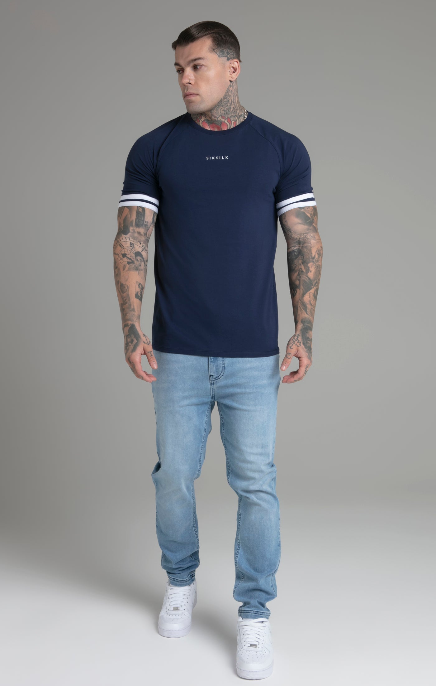 Tournament T-Shirt in Navy T-Shirts SikSilk   