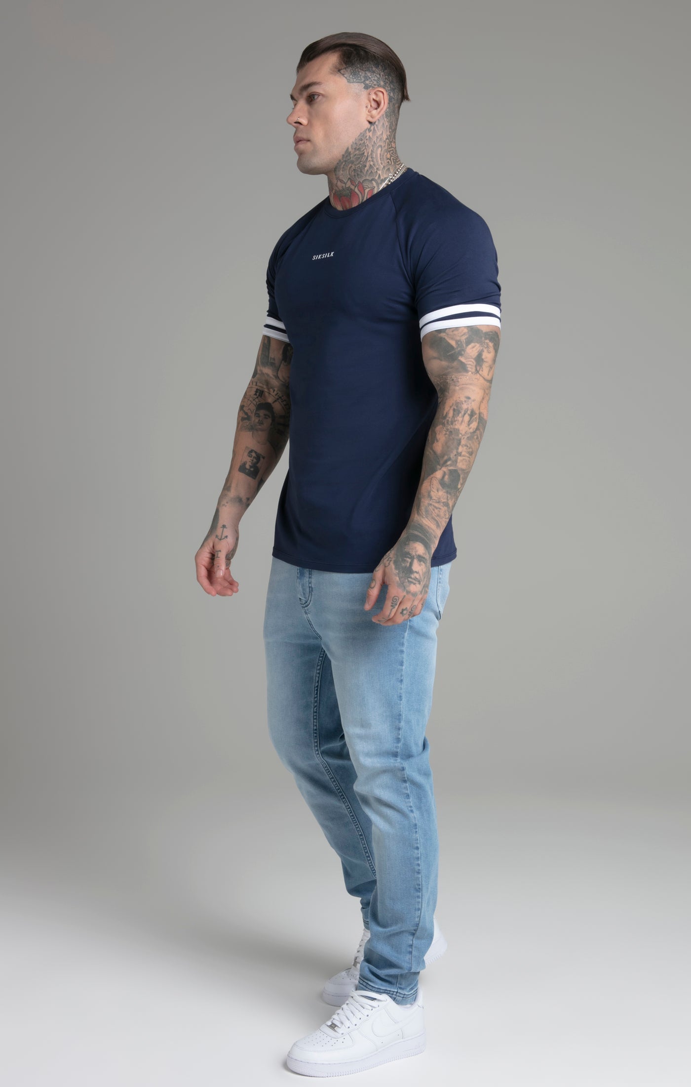 Tournament T-Shirt in Navy T-Shirts SikSilk   