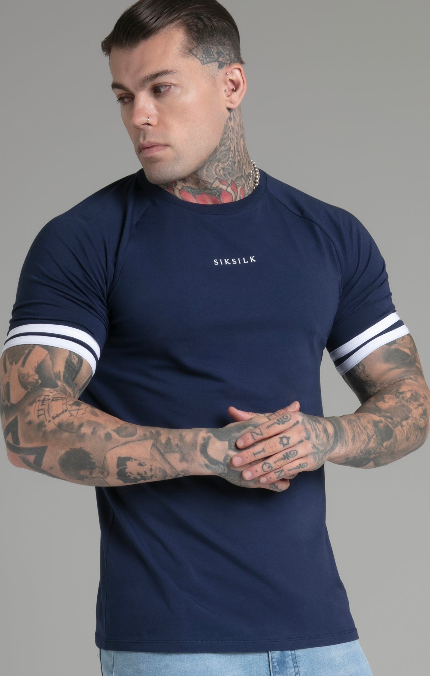 Tournament T-Shirt in Navy T-Shirts SikSilk   