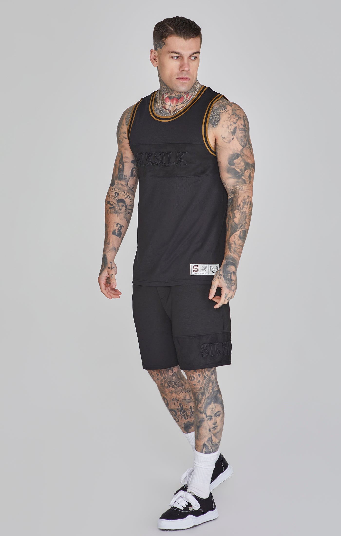 Basketball Vest in Black Tops SikSilk   