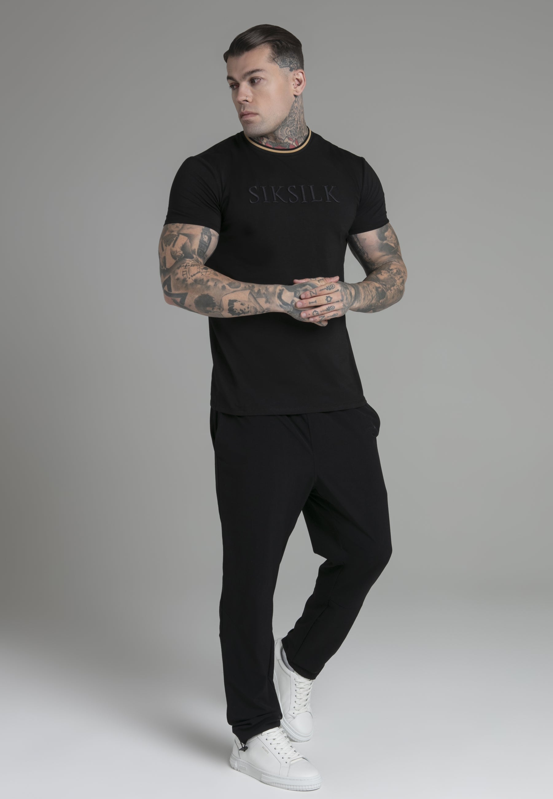 Logo T-Shirt in Black T-Shirts SikSilk   