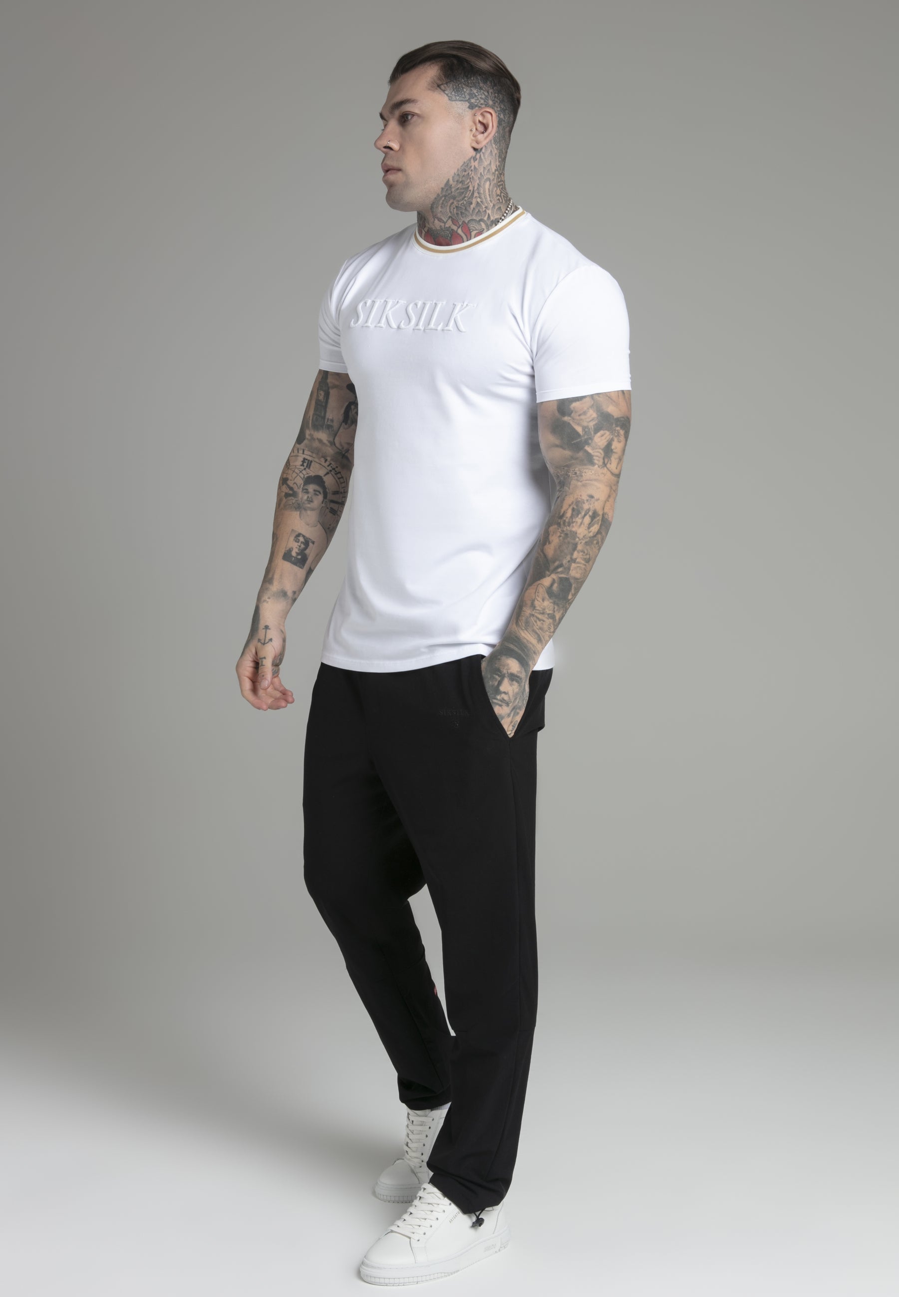 Logo T-Shirt in White T-Shirts SikSilk   