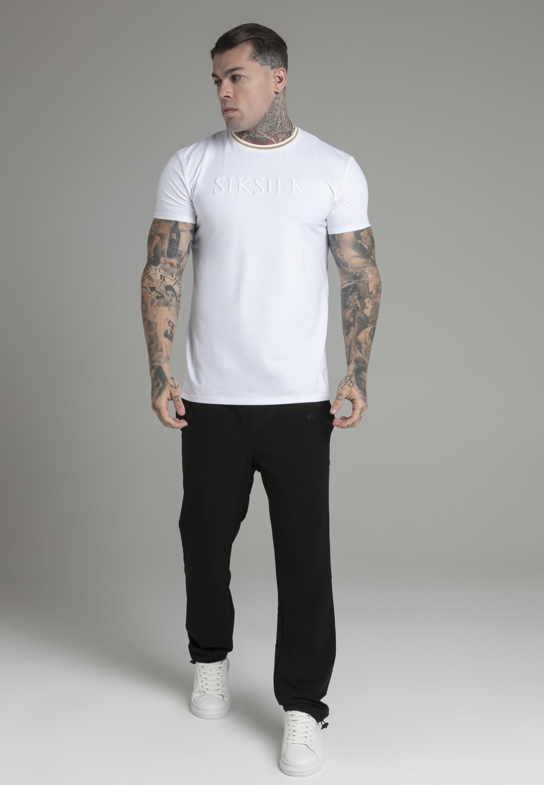 Logo T-Shirt in White T-Shirts SikSilk   