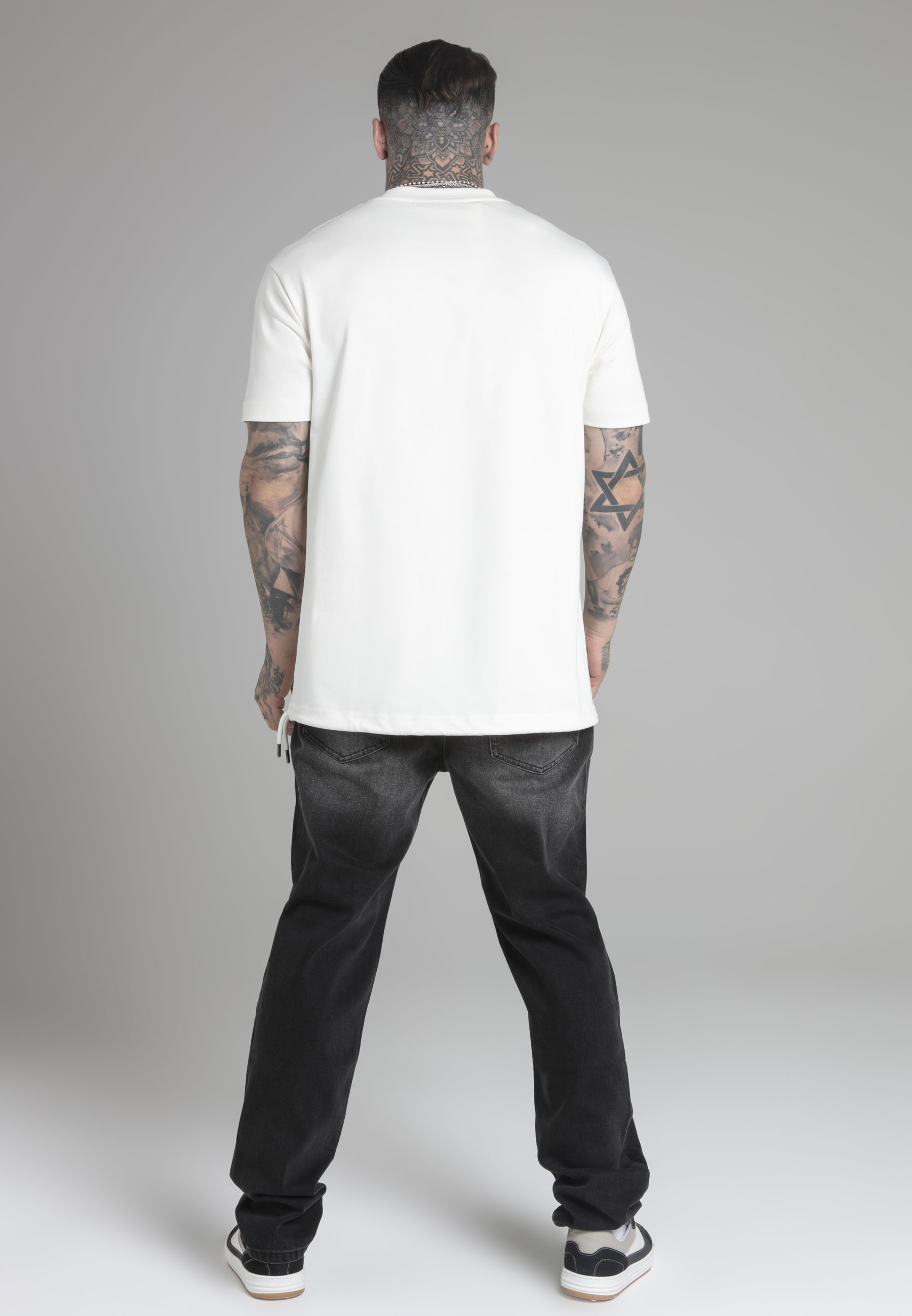 Oversized T-shirt in ecru T-shirts SikSilk   