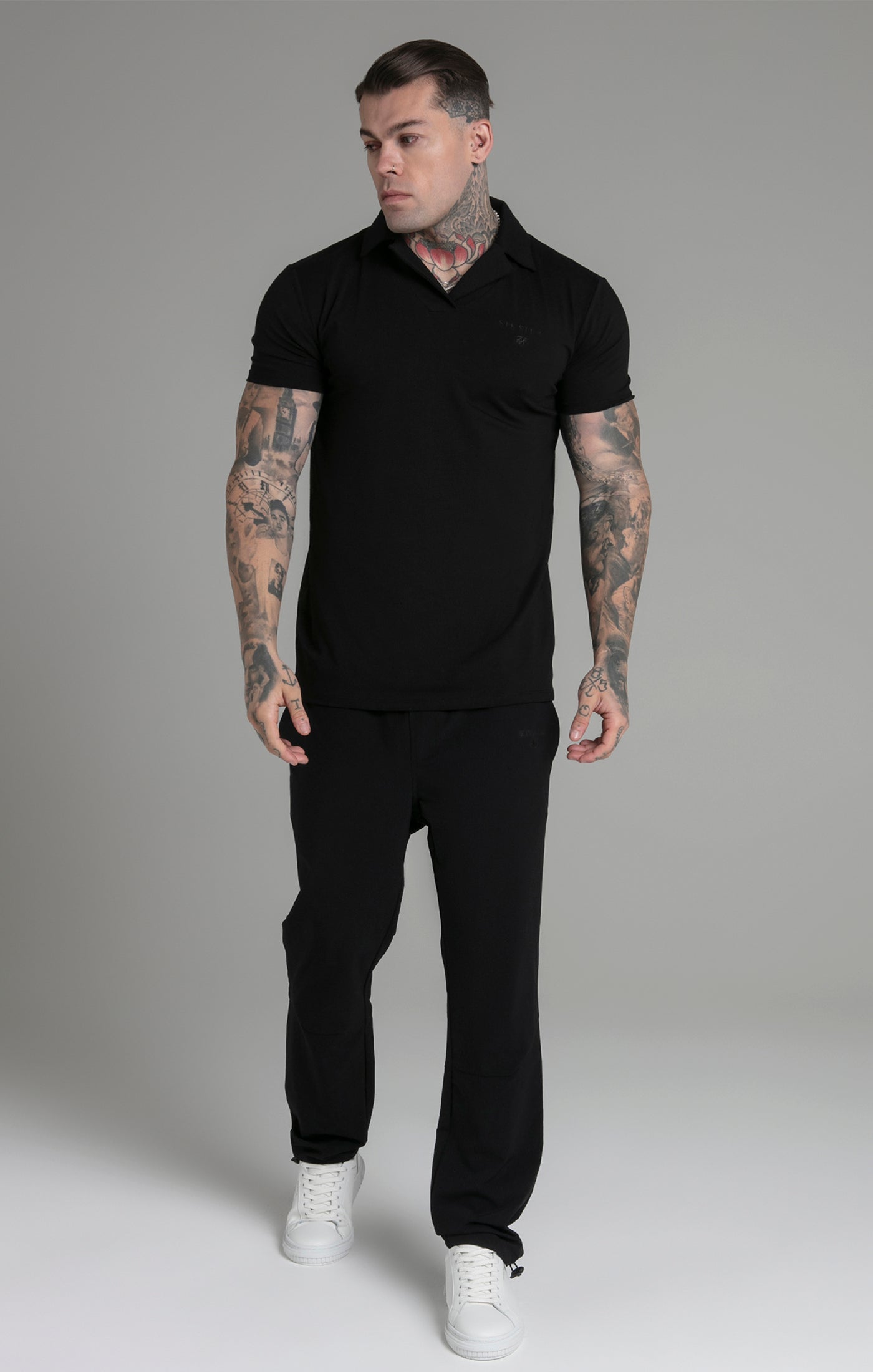 Smart Revere Polo in Black Polos SikSilk   