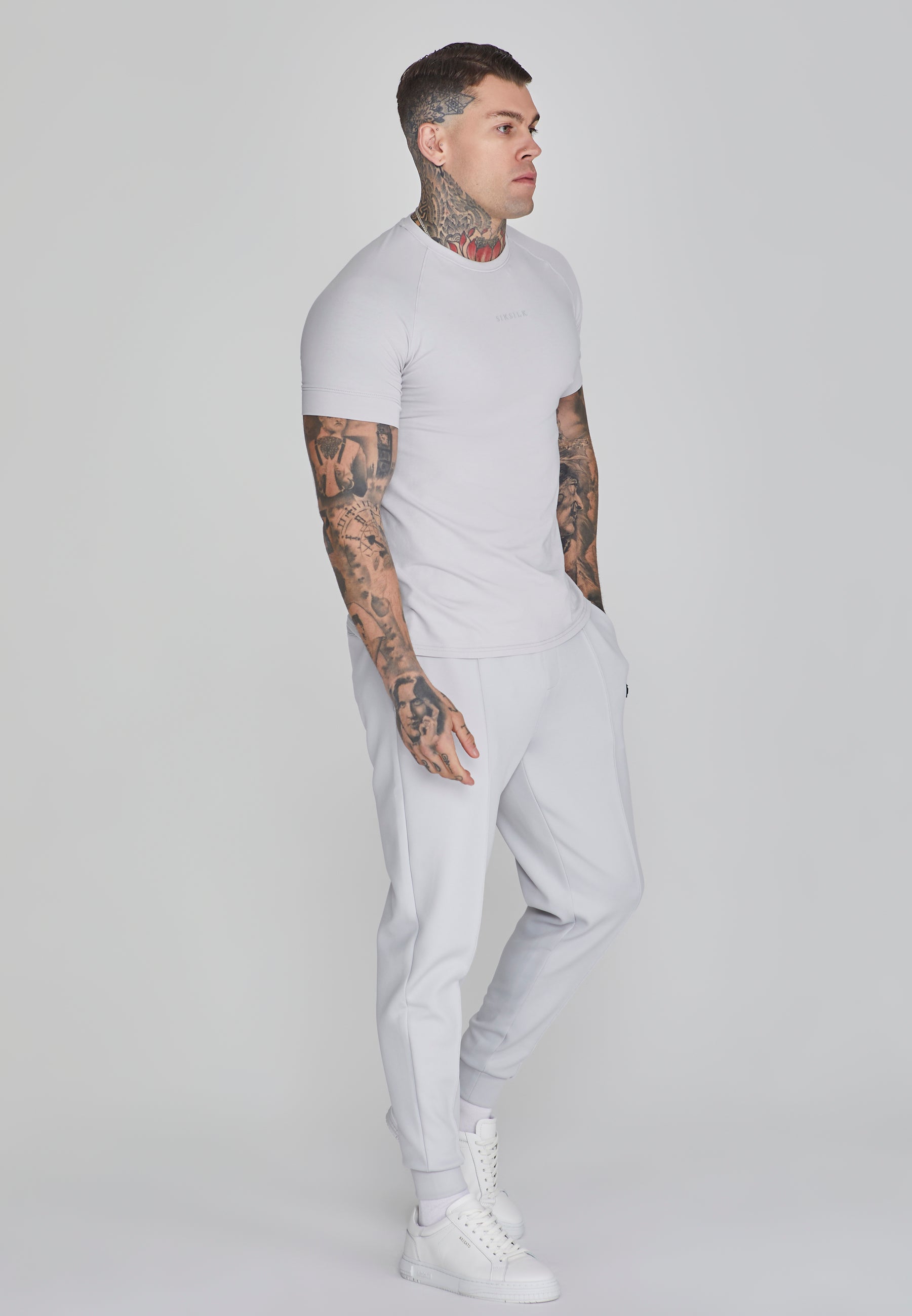 Smart T-Shirt in Light Grey T-Shirts SikSilk   