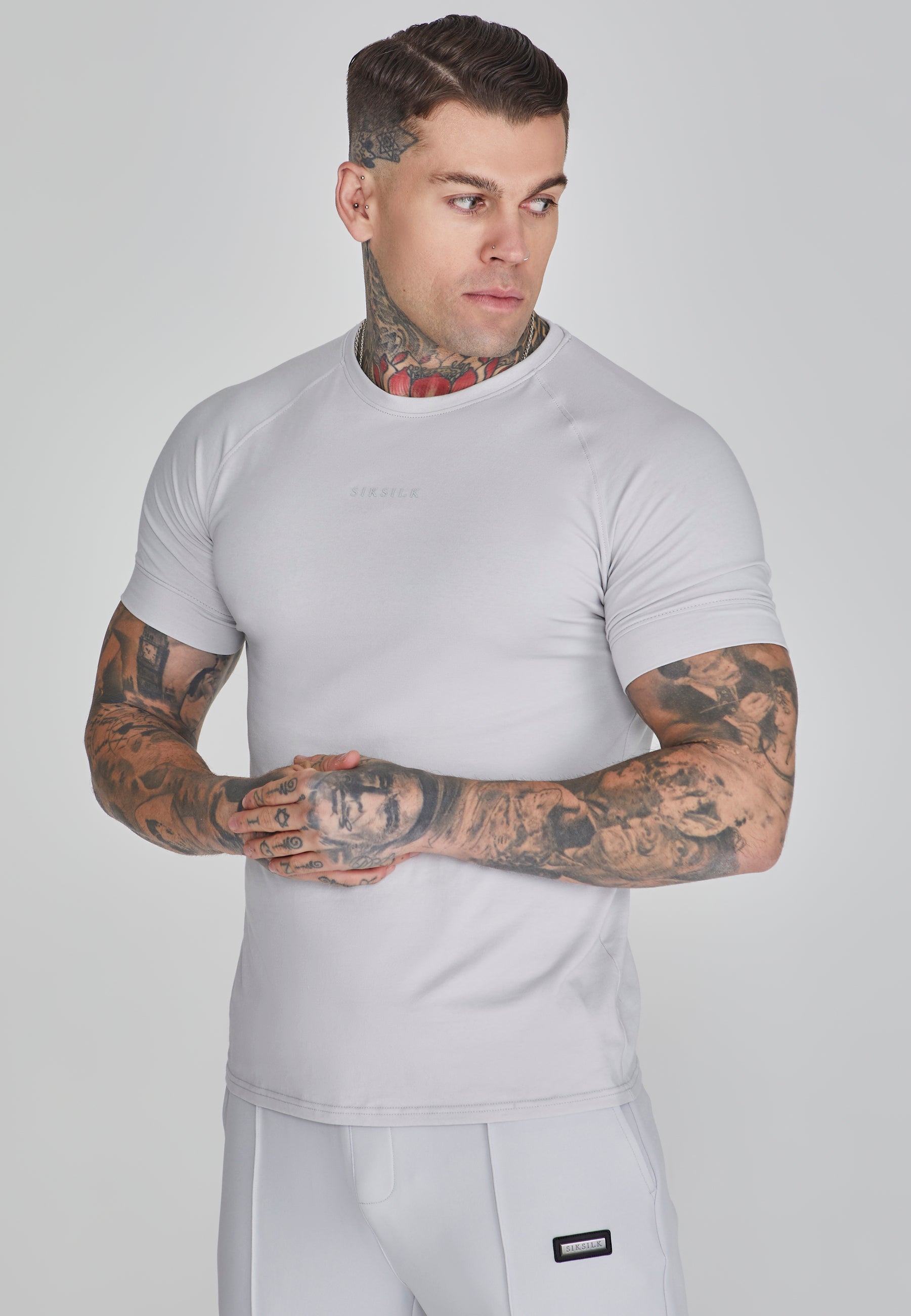 Smart T-Shirt in Light Grey T-Shirts SikSilk   