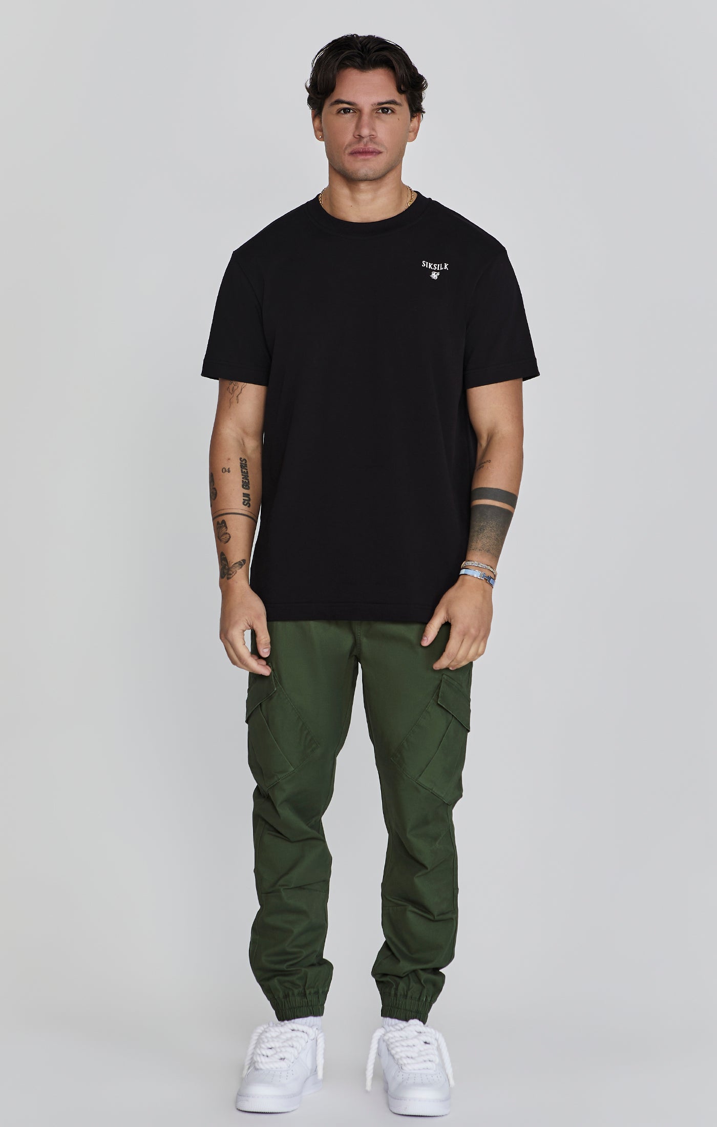 Cargo Pants in Green Khaki Pants SikSilk   