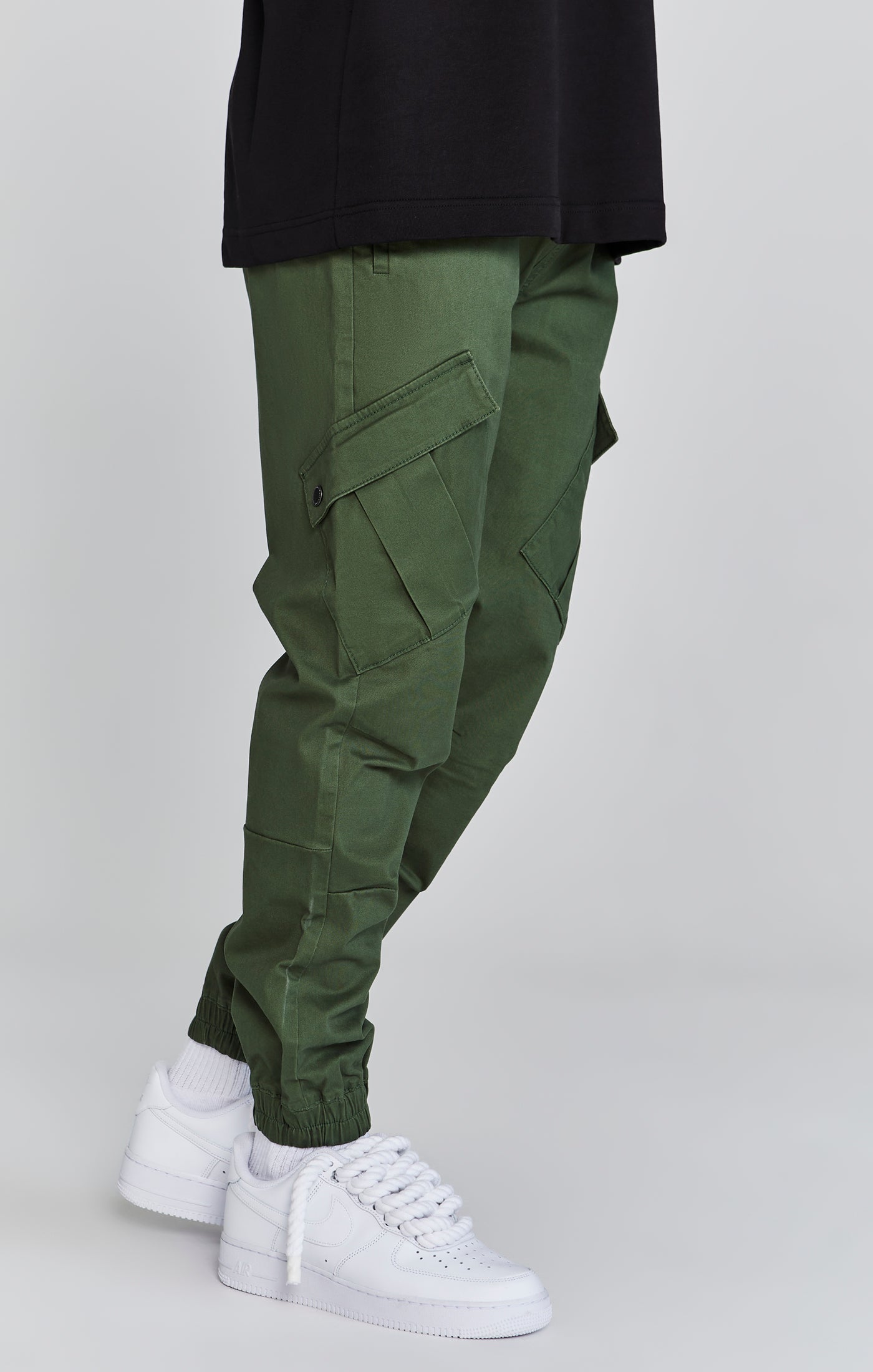 Cargo Pants in Green Khaki Pants SikSilk   