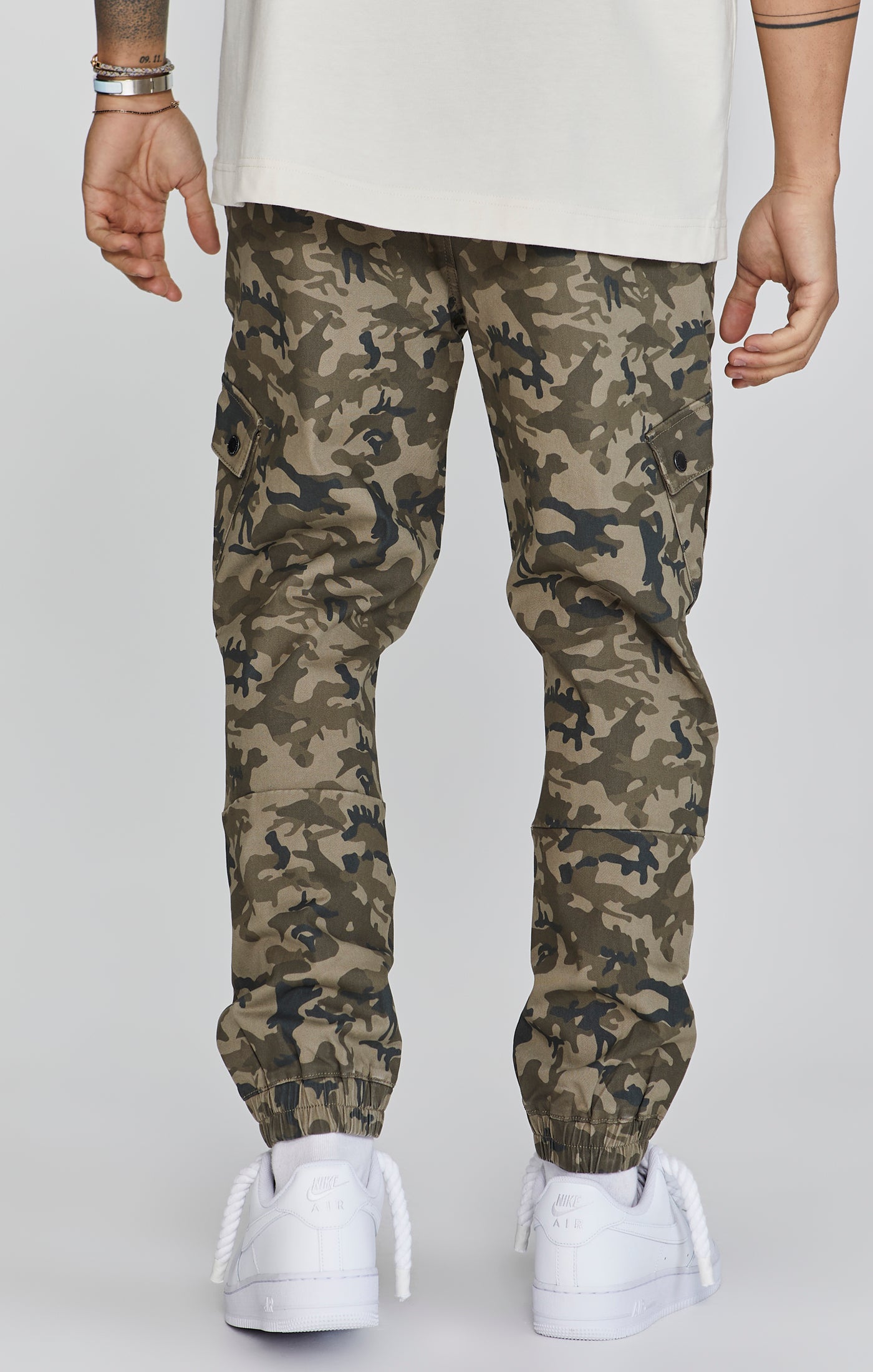 Cargo Pants in Green Camo Pants SikSilk   