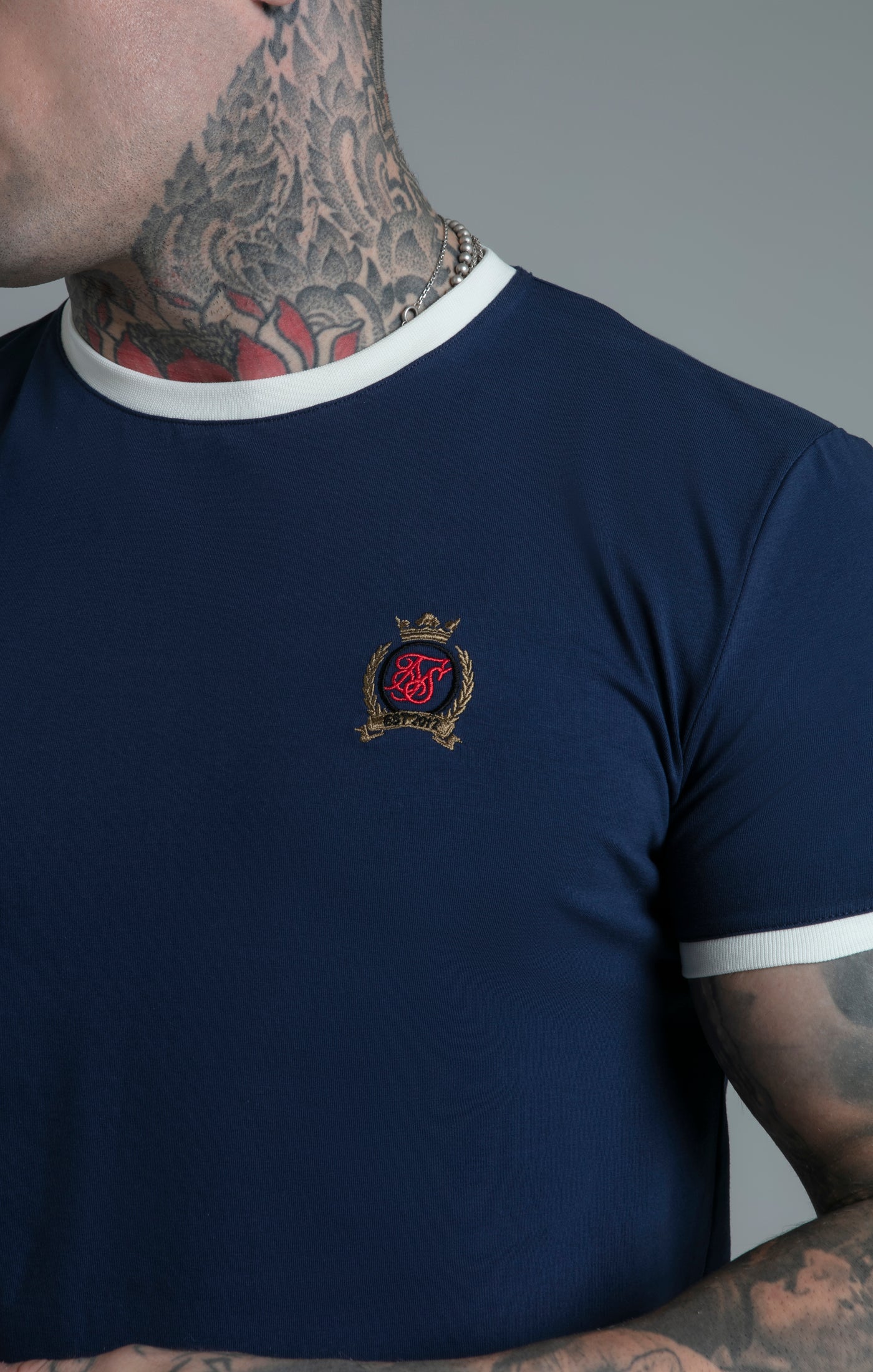 Crest T-Shirt in Blue T-Shirts SikSilk   