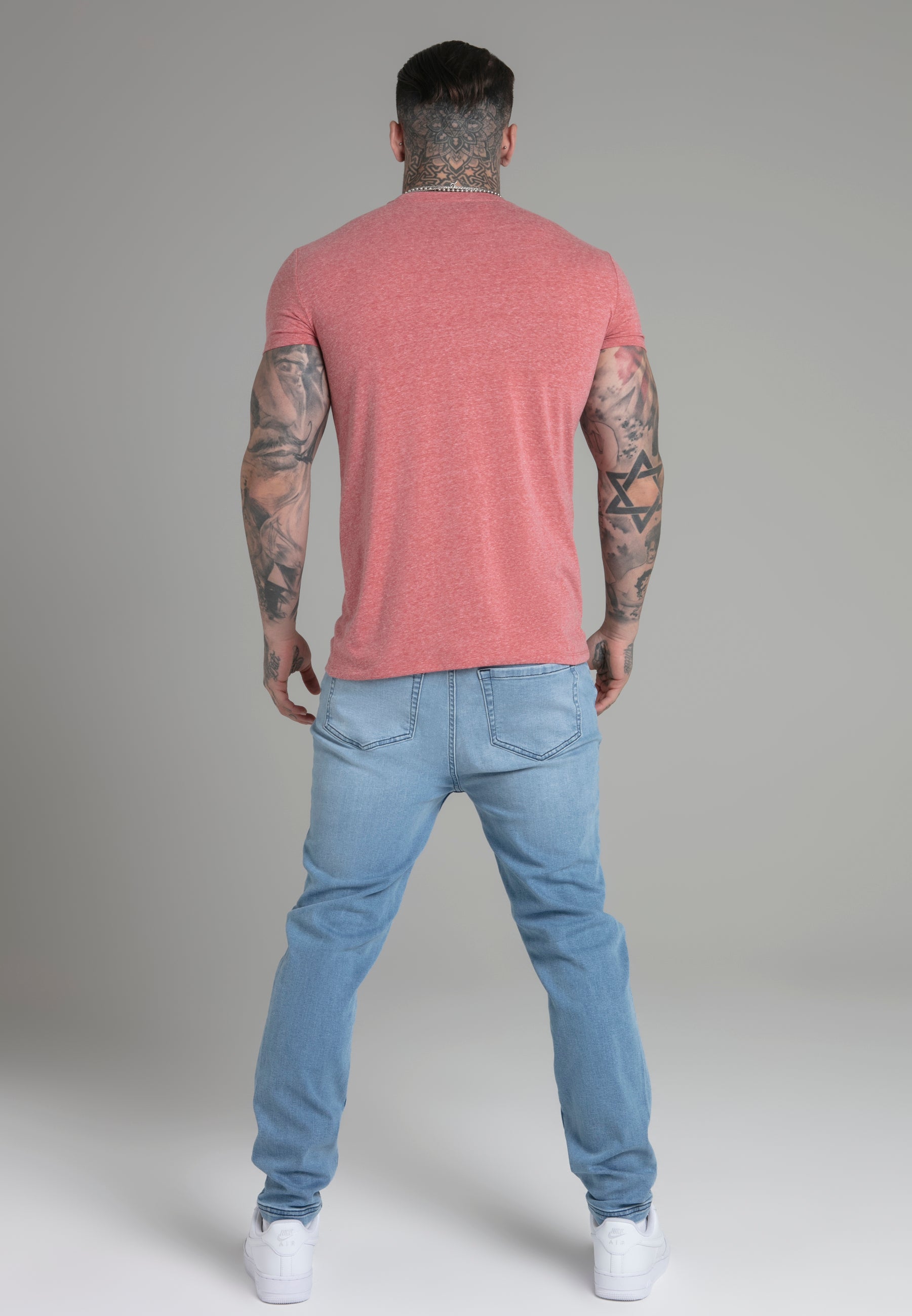 Marl T-shirt in orange T-shirts SikSilk   