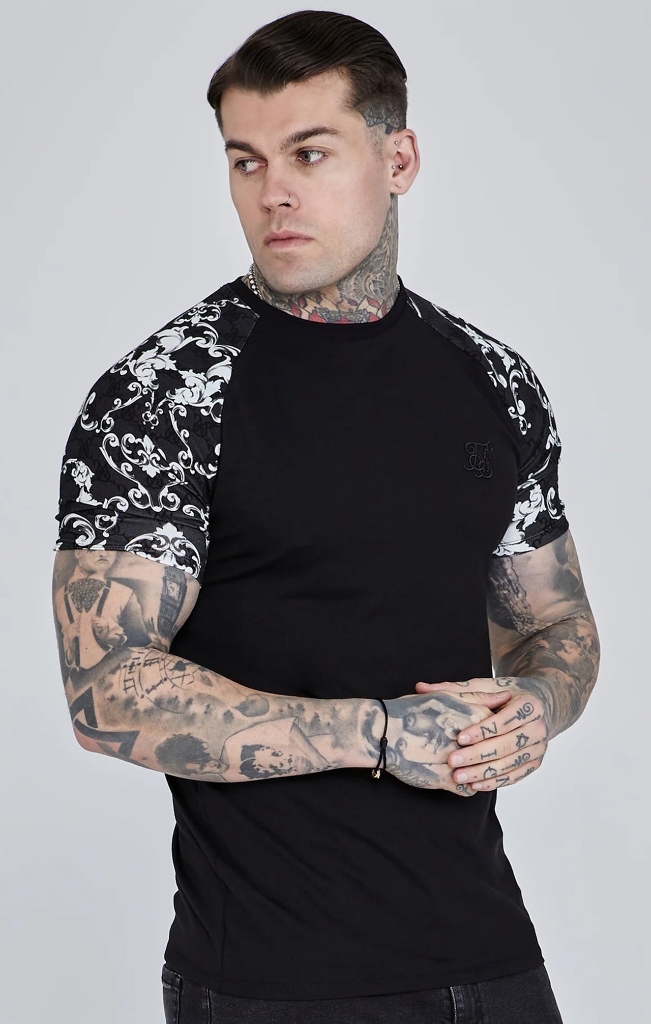 Venetian T-Shirt in Black T-Shirts SikSilk   