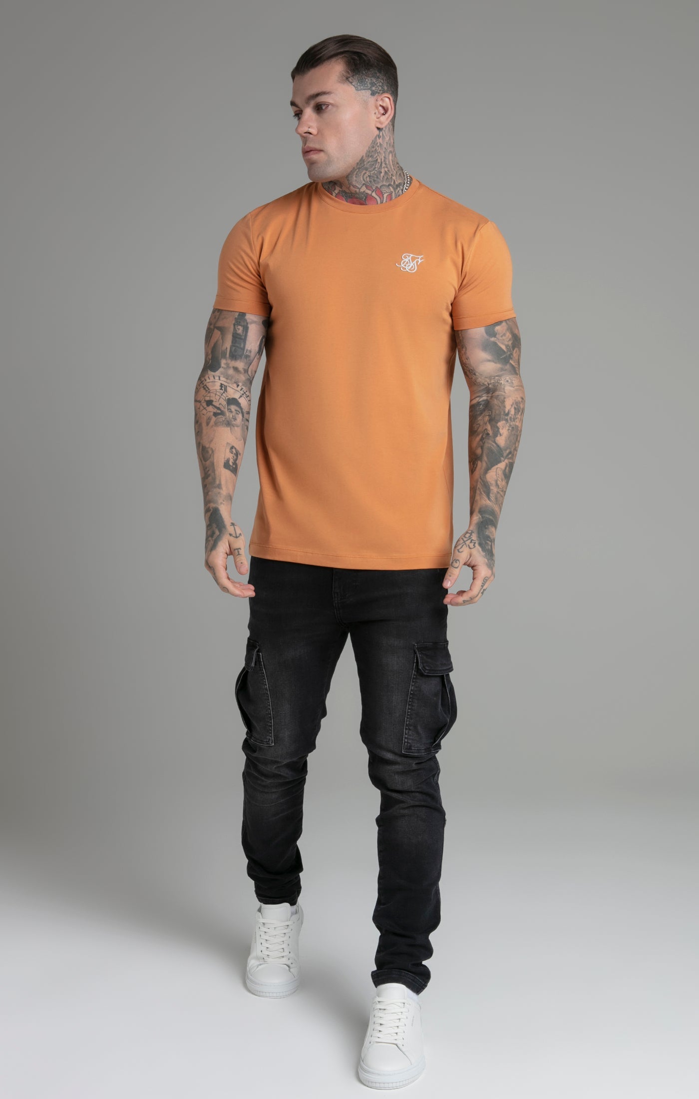 Muscle Fit T-Shirt in Yellow T-Shirts SikSilk   