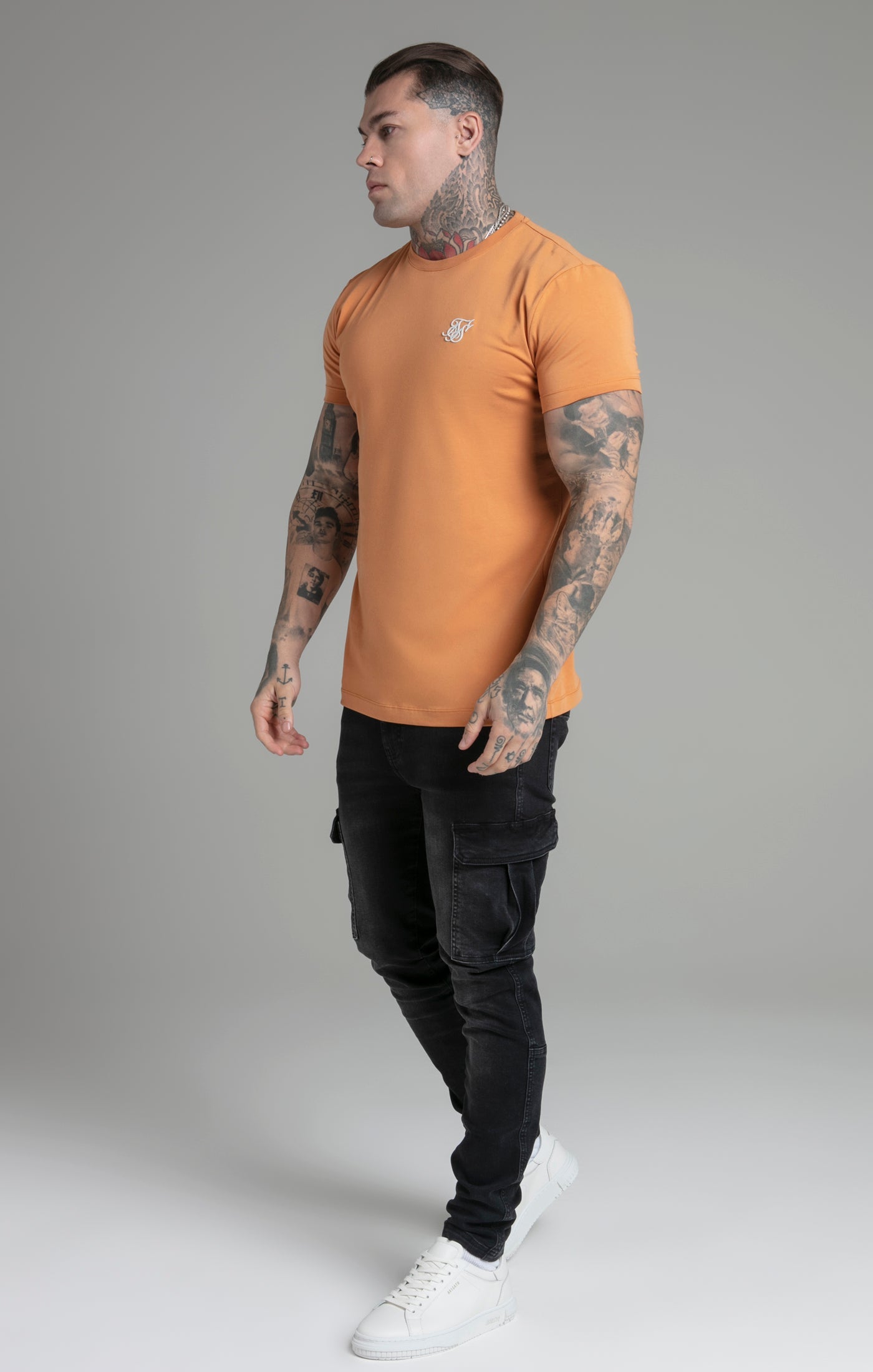 Muscle Fit T-Shirt in Yellow T-Shirts SikSilk   