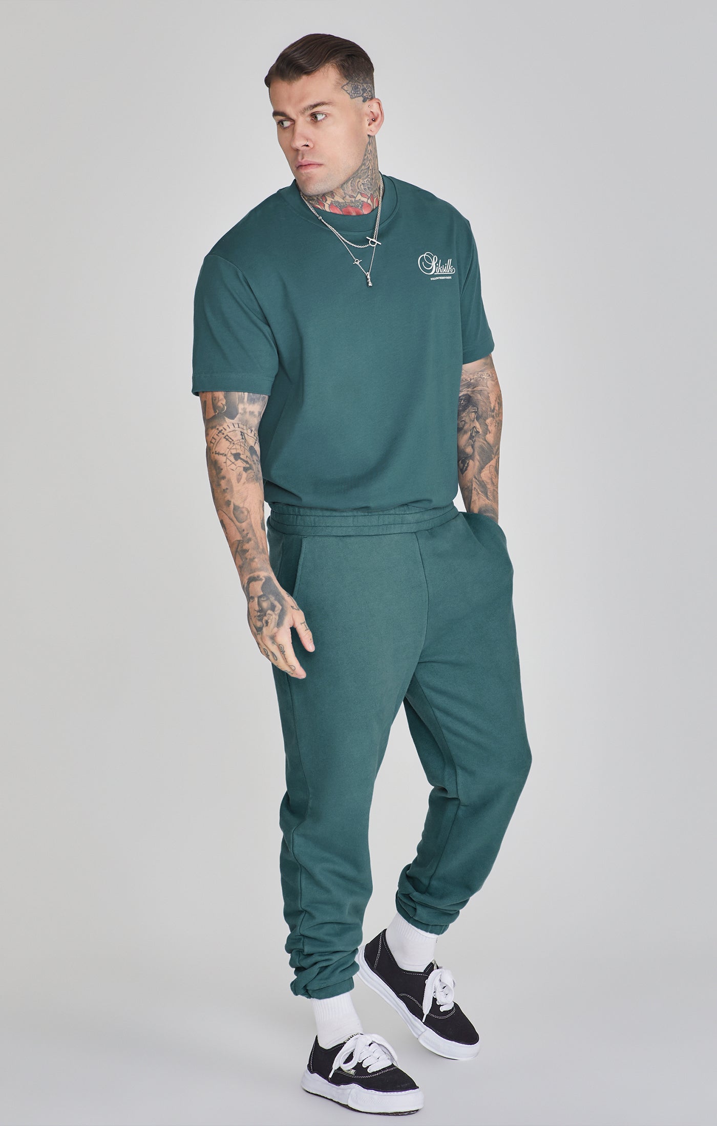 Graphic T-Shirt in Green T-Shirts SikSilk   