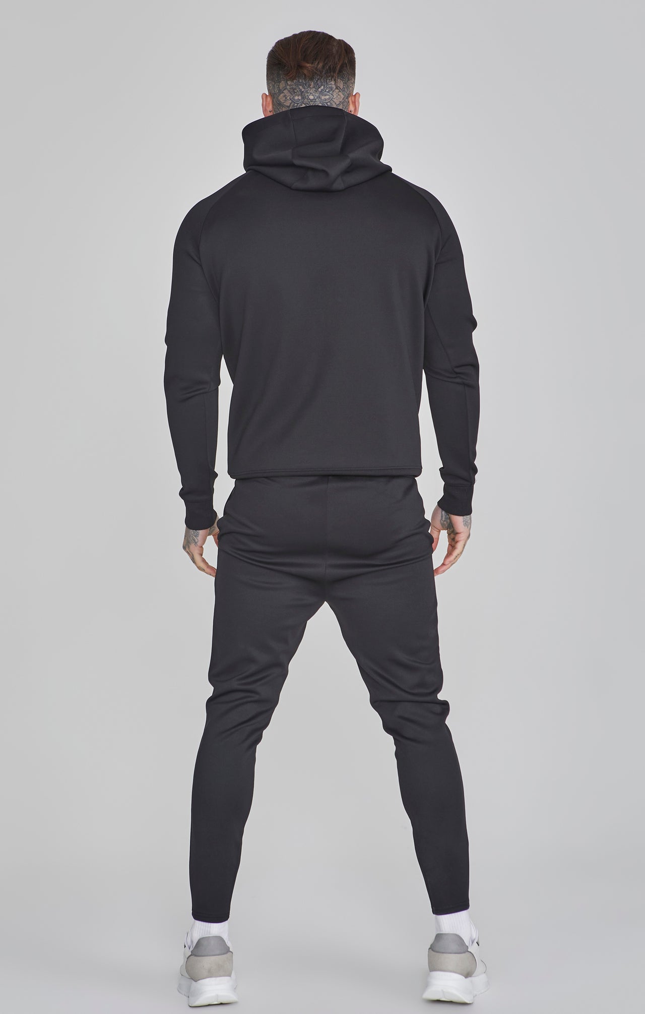 Essentials Poly Hoodie in Black Hoodie SikSilk   