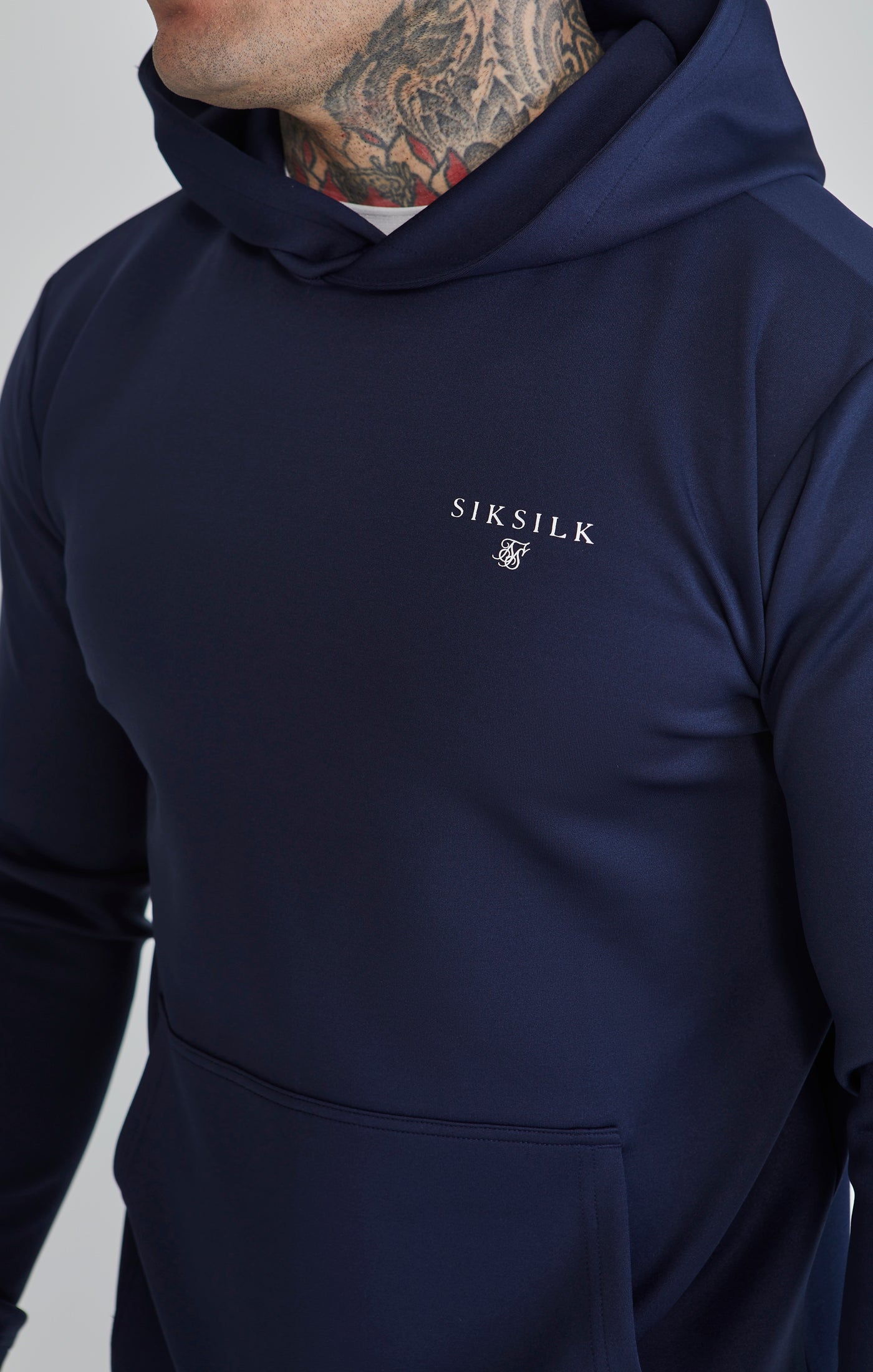 Essentials Poly Hoodie in Navy Hoodie SikSilk   