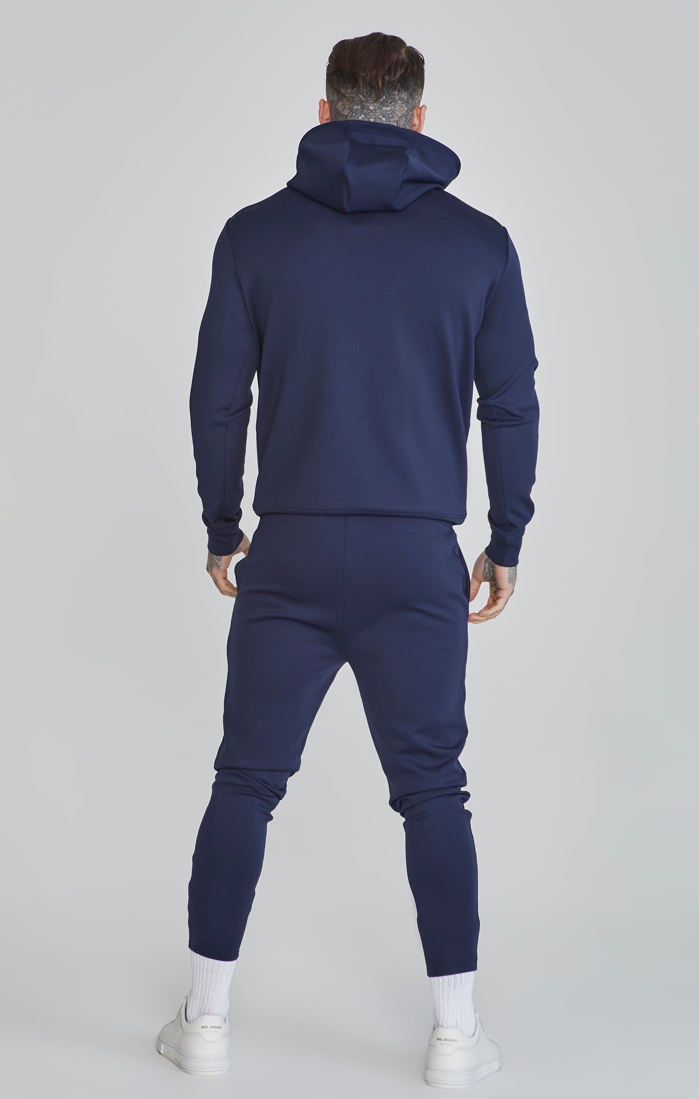 Essentials Poly Hoodie in Navy Hoodie SikSilk   