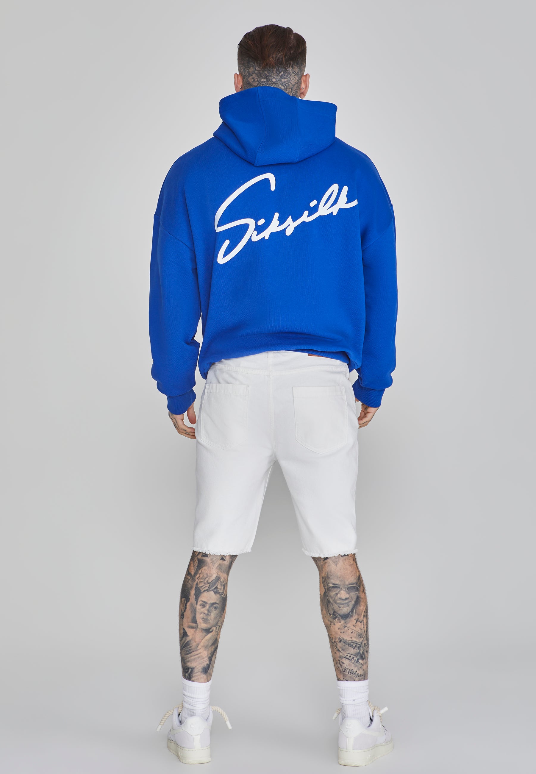 Script Hoodie in Blue Hoodie SikSilk   