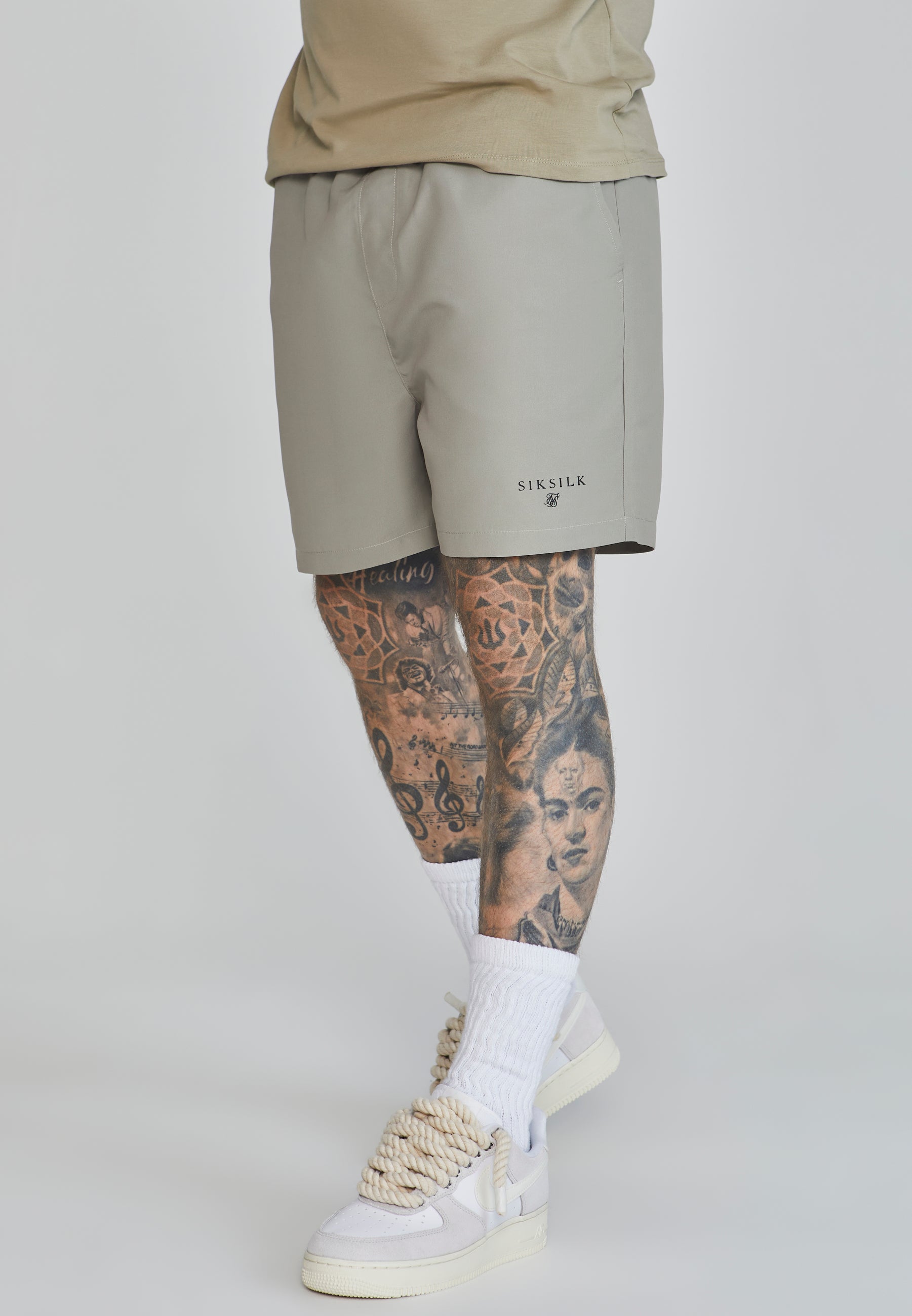 Swim Shorts in Khaki Swimming Trunks SikSilk   