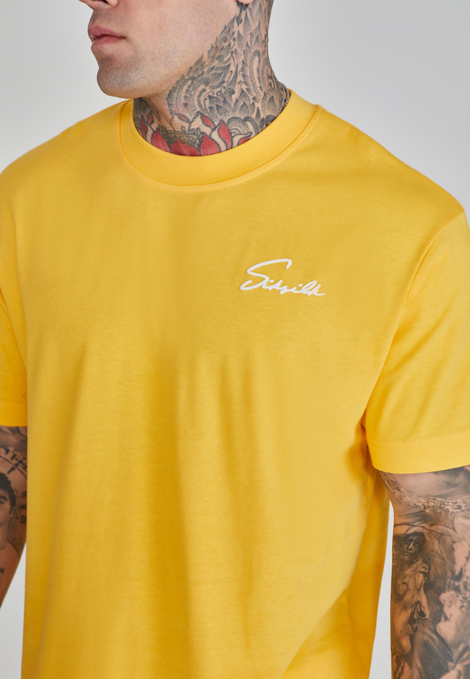 Script T-Shirt in Yellow T-Shirts SikSilk   