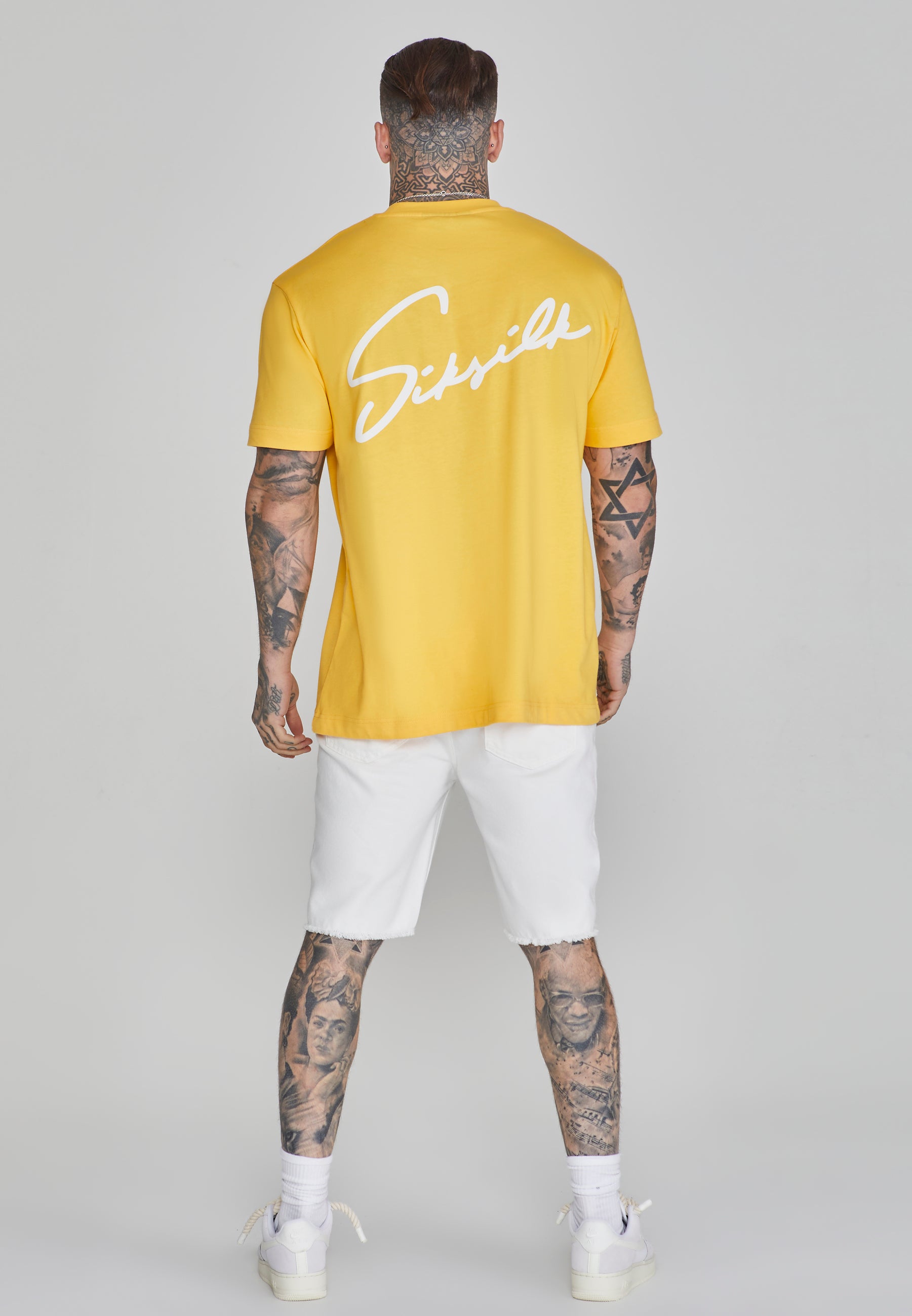 Script T-Shirt in Yellow T-Shirts SikSilk   