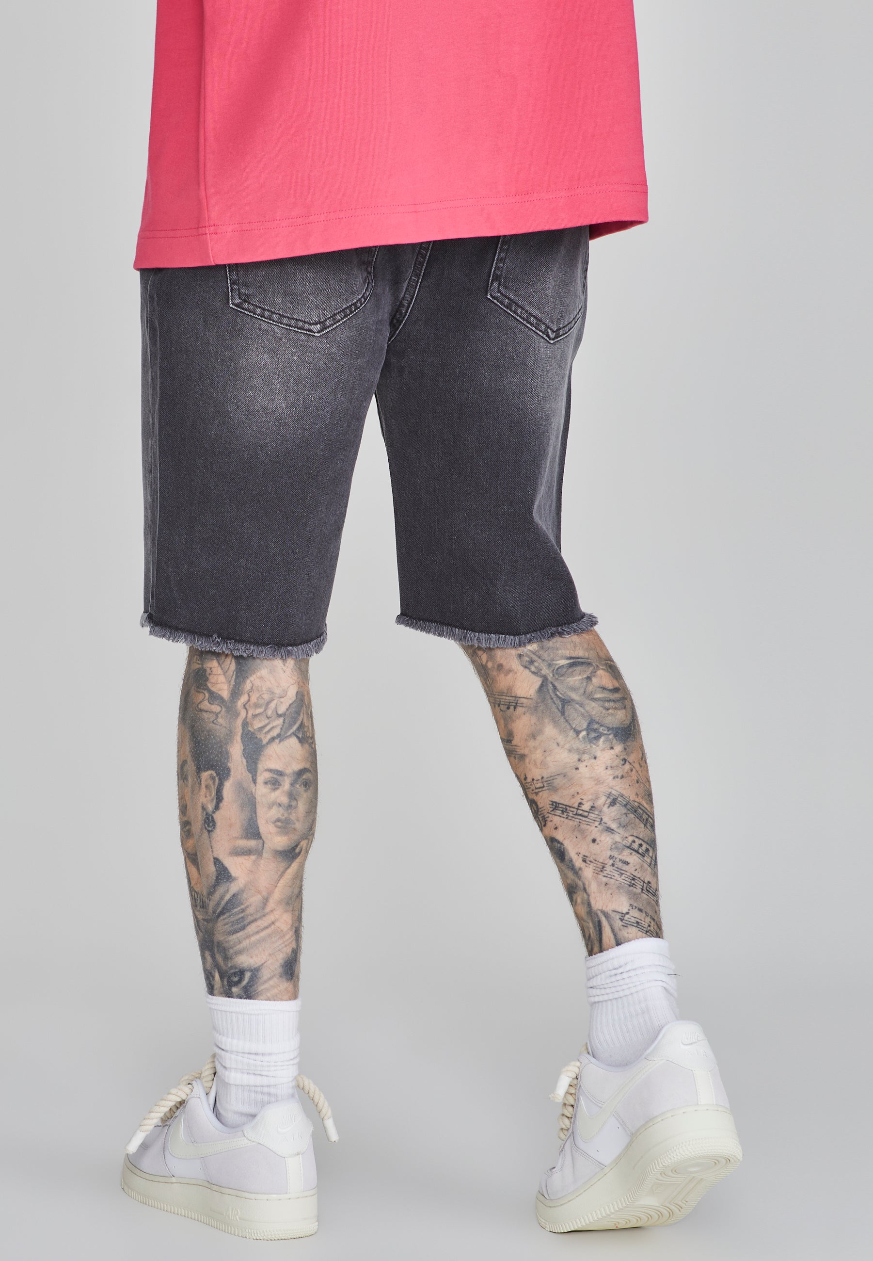 Denim Shorts in Black Shorts SikSilk   