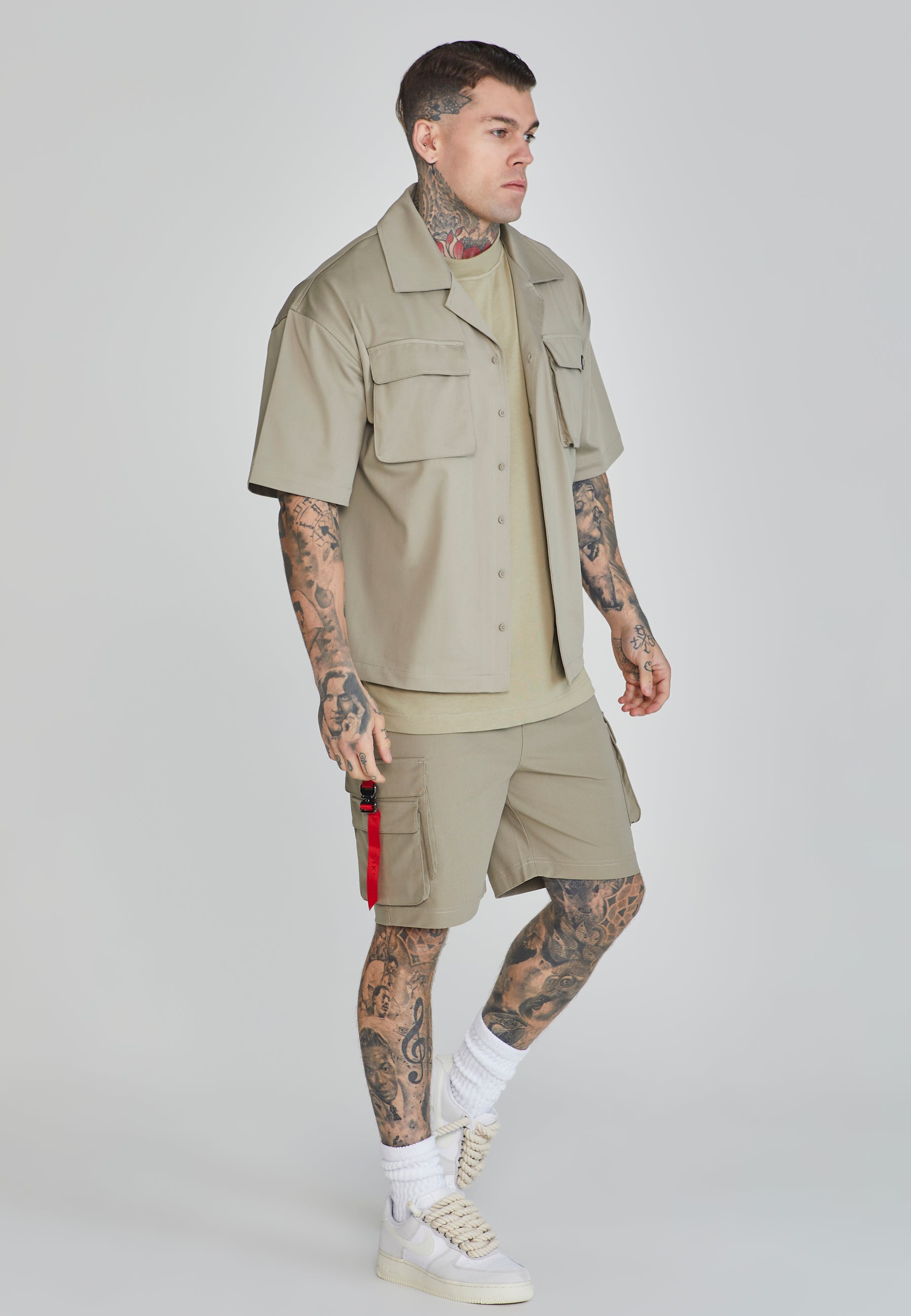 Flight Utility Shirt in Khaki Shirts SikSilk   