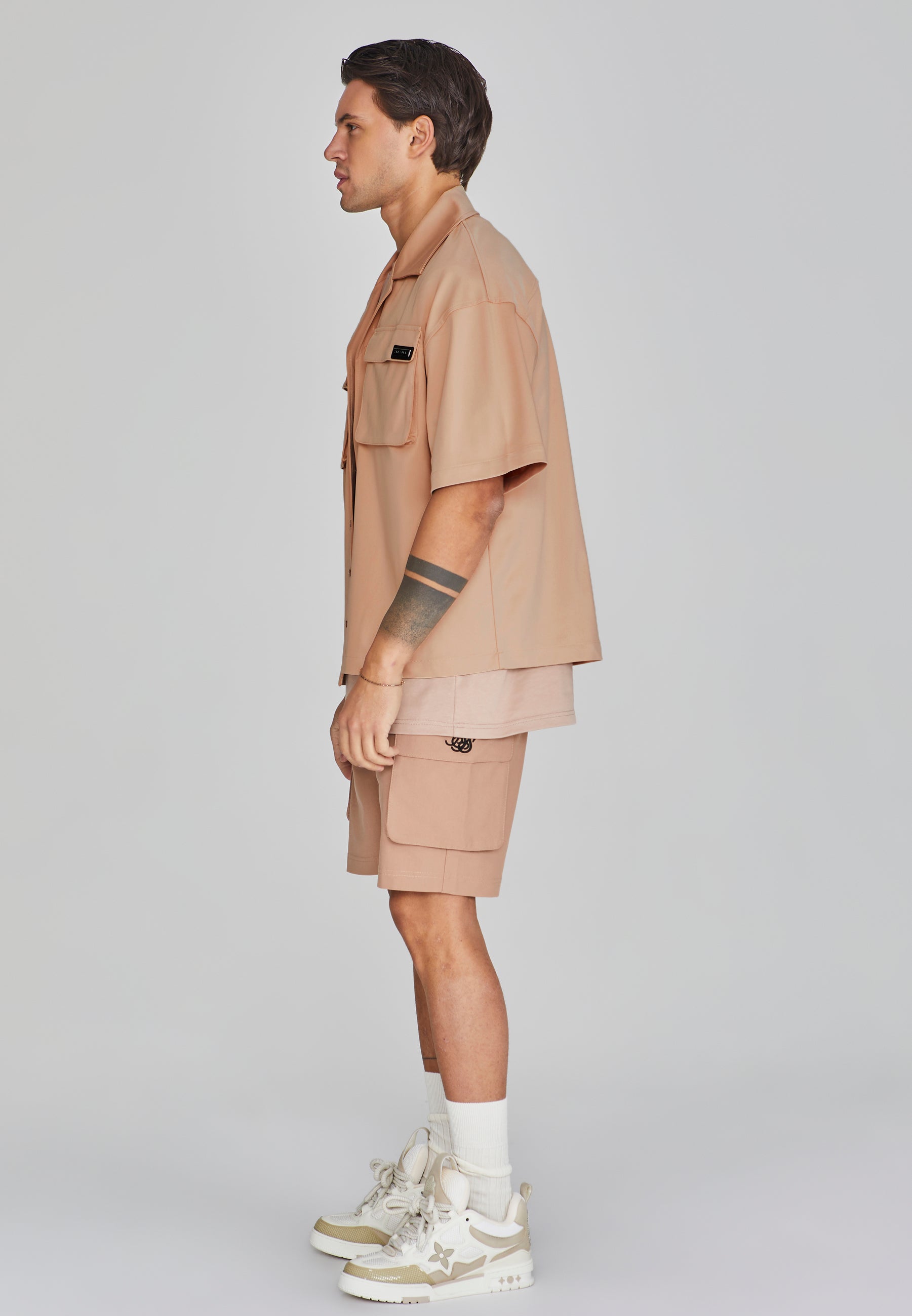 Flight Utility Shirt in Brown Shirts SikSilk   