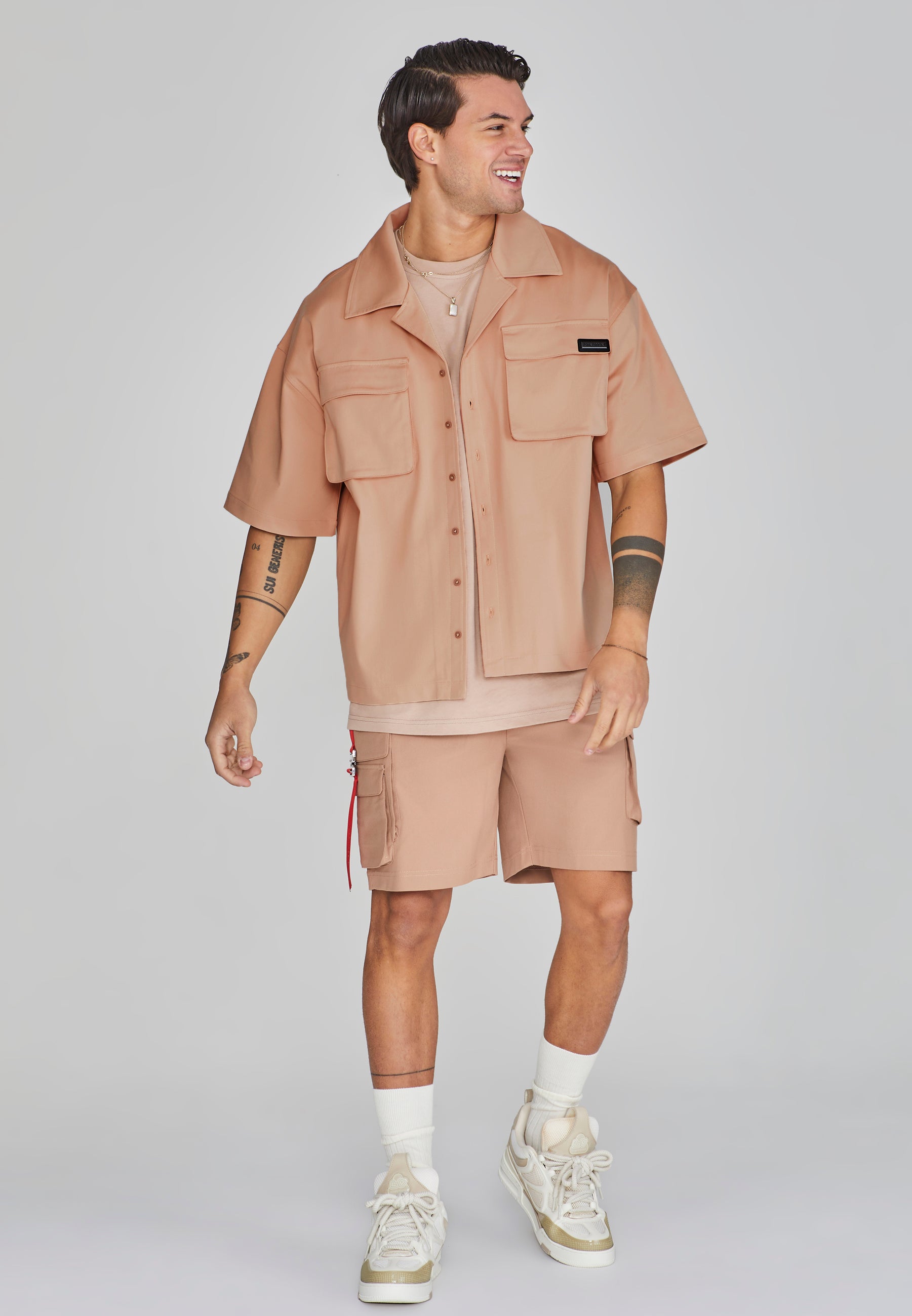 Flight Utility Shirt in Brown Shirts SikSilk   