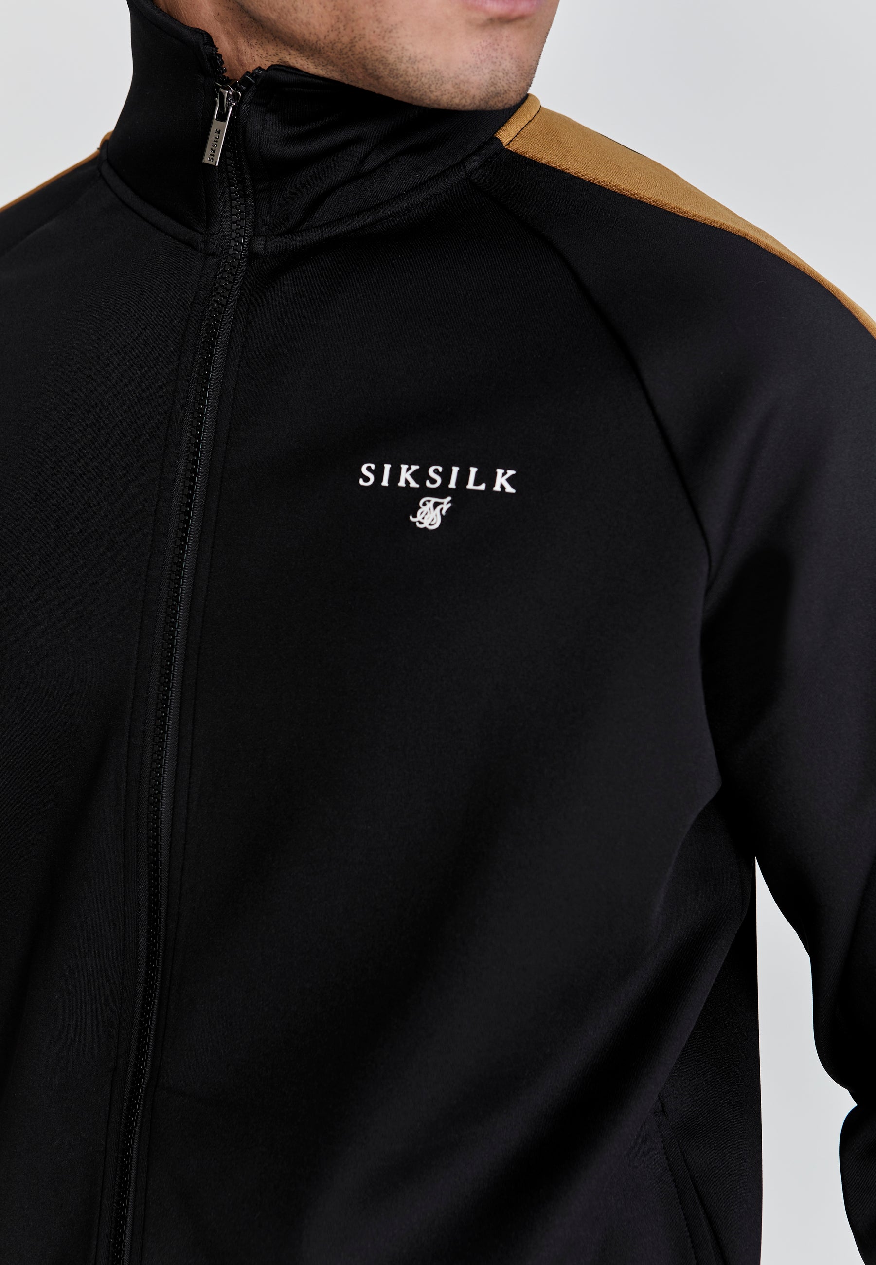 Track Top in Black Sweat Jackets SikSilk   