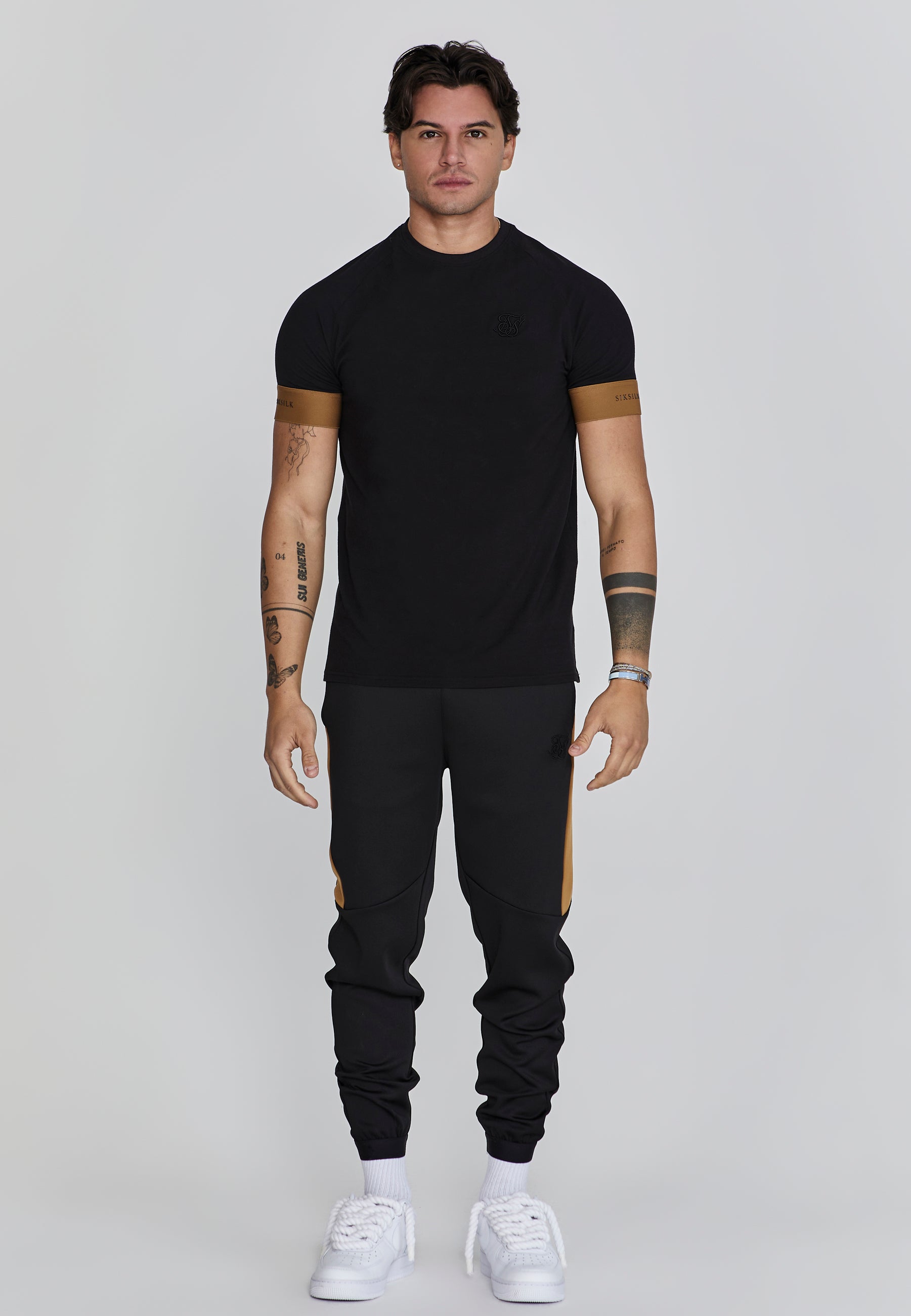 Muscle Fit Joggers in Black Pants SikSilk   