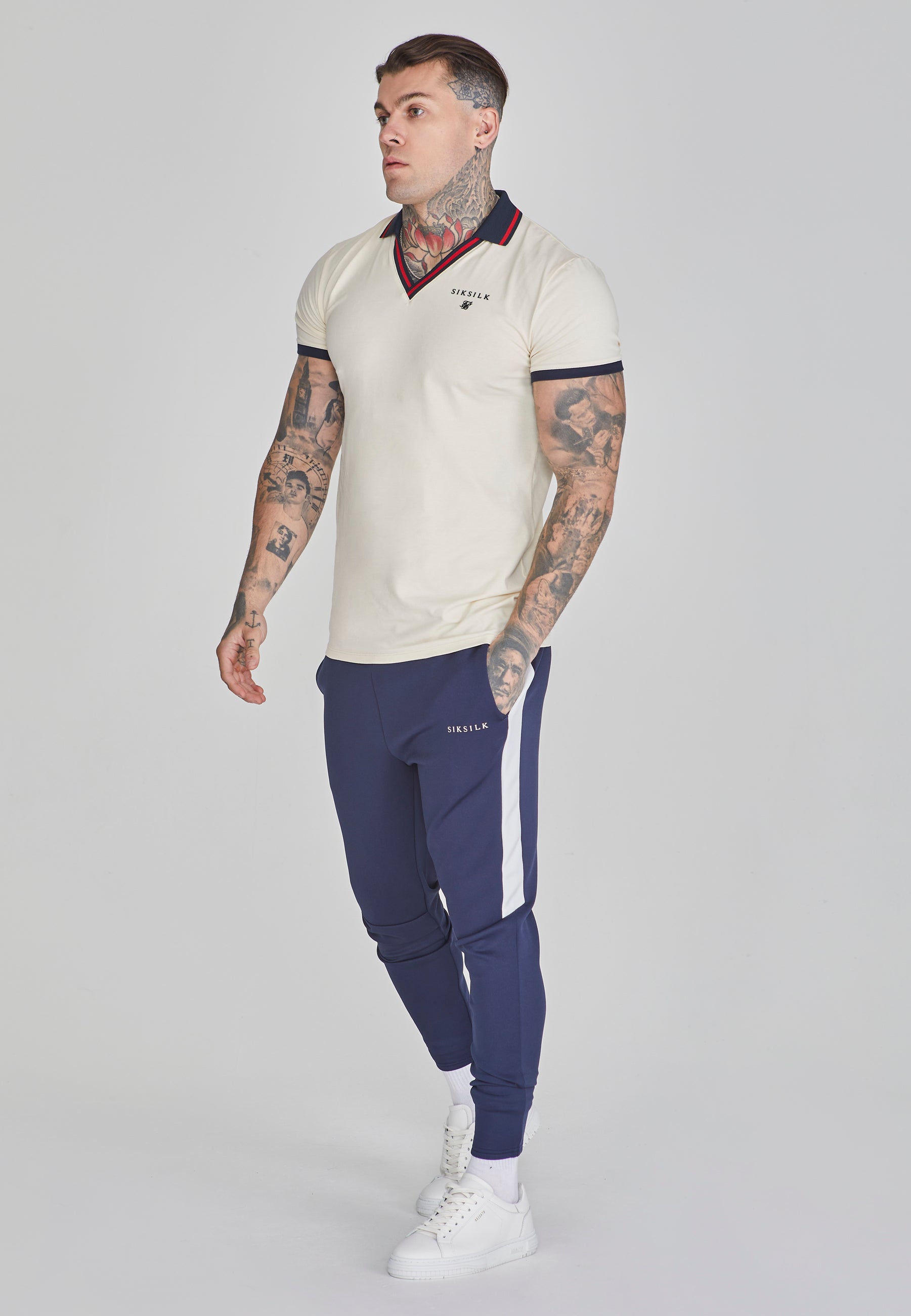 Polo T-shirt in ecru Polos SikSilk   