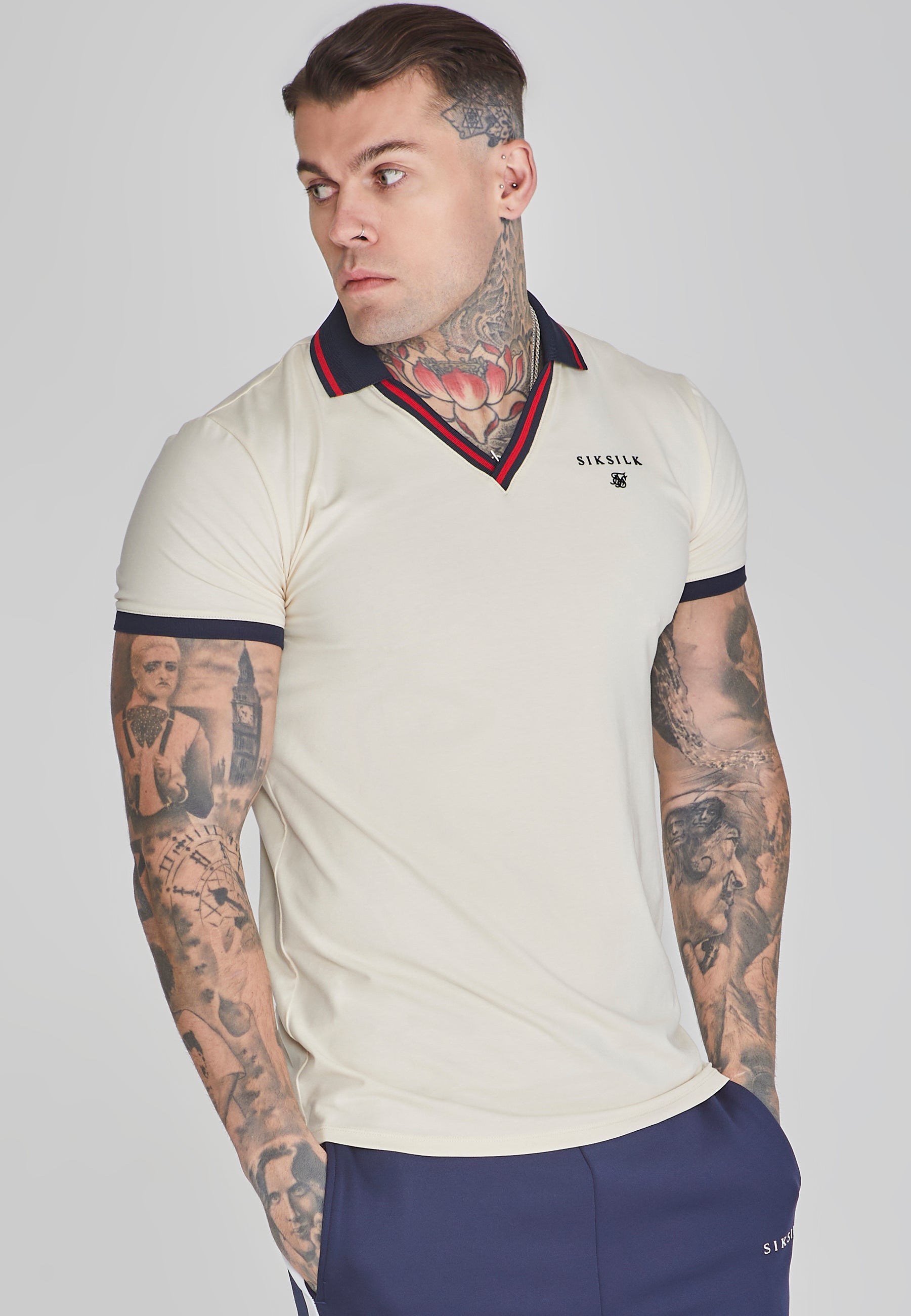 Polo T-shirt in ecru Polos SikSilk   