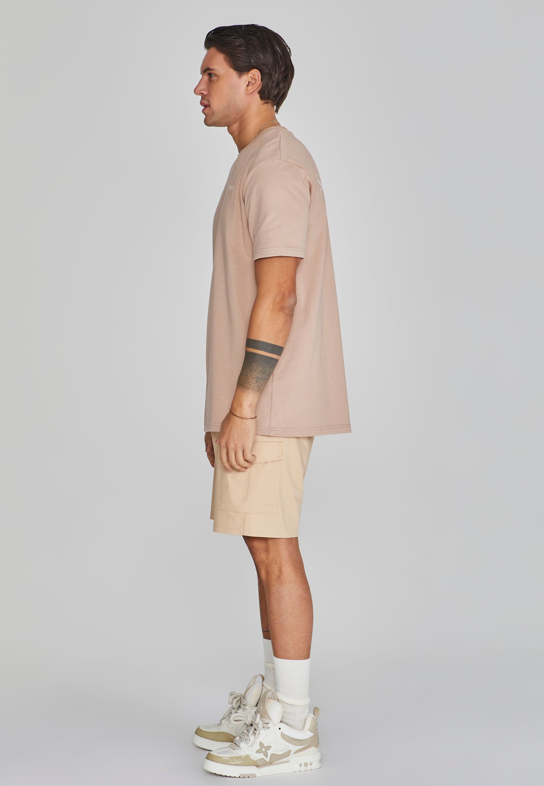 Graphic T-shirt in beige T-shirts SikSilk   