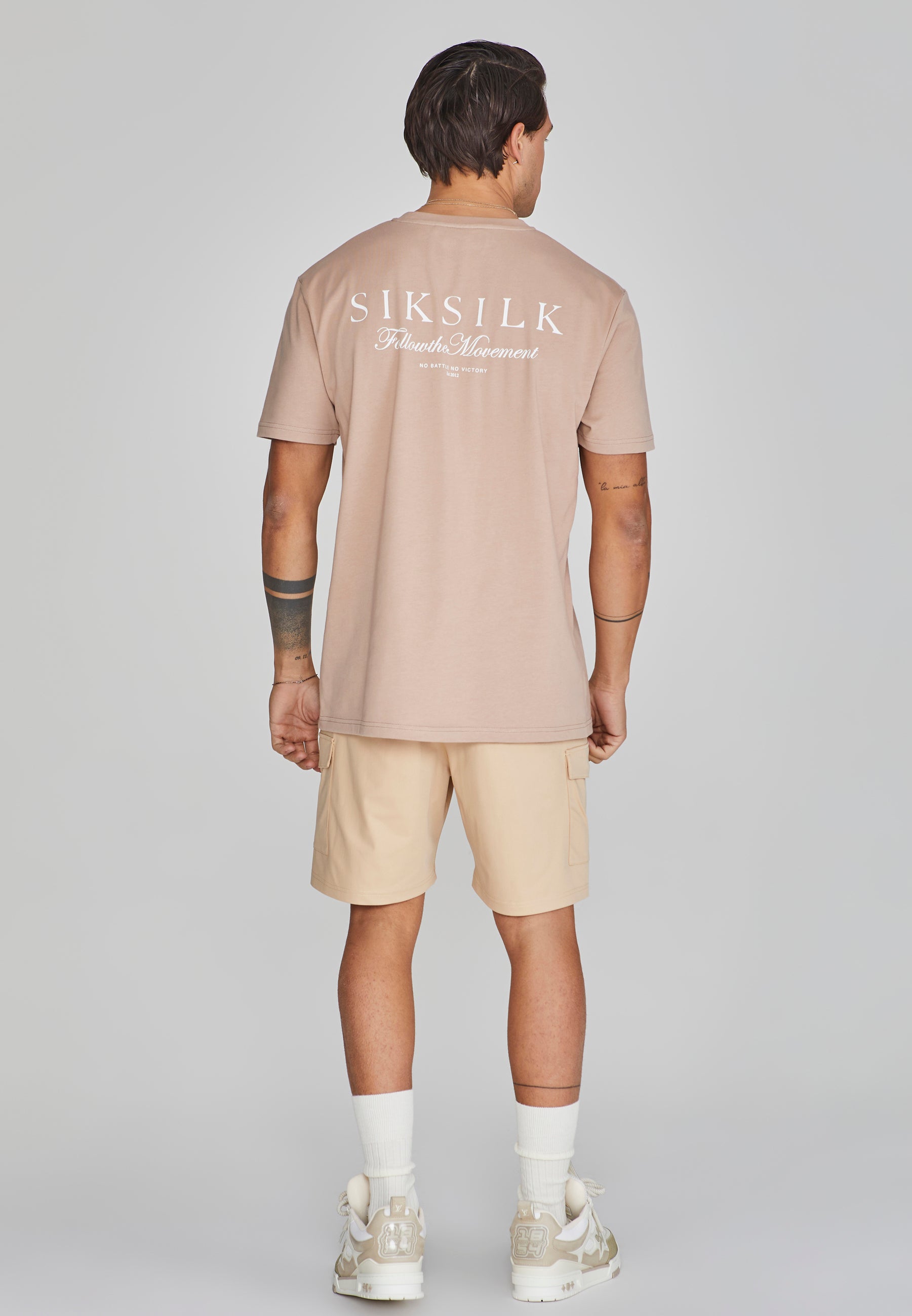 Graphic T-shirt in beige T-shirts SikSilk   