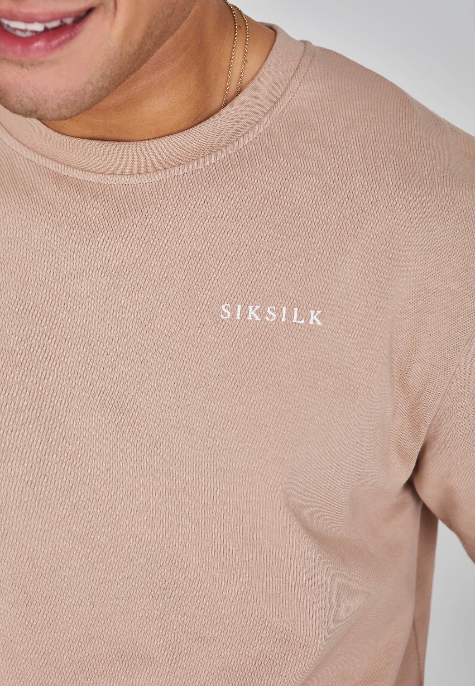 Graphic T-shirt in beige T-shirts SikSilk   