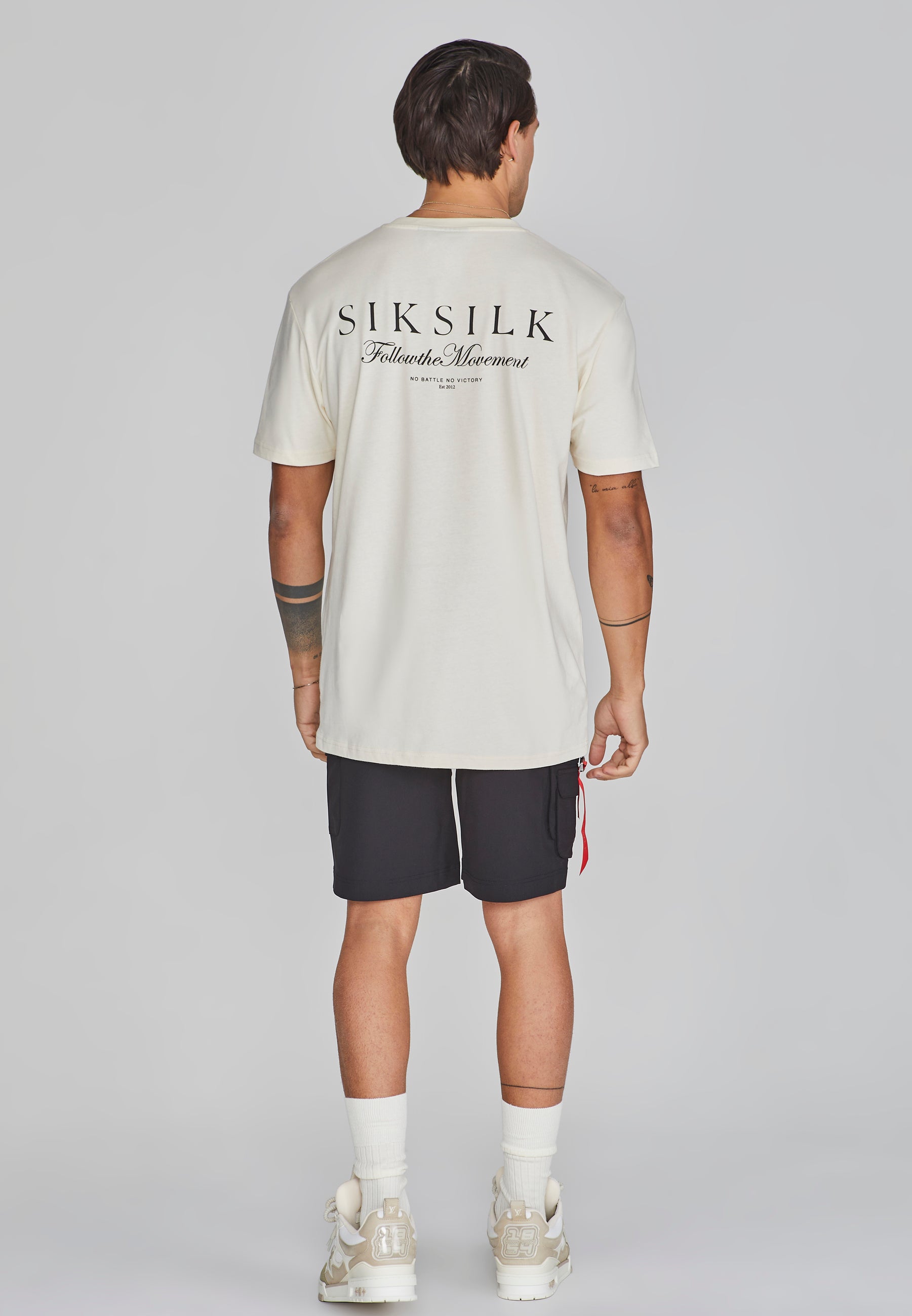 Graphic T-shirt in ecru T-shirts SikSilk   