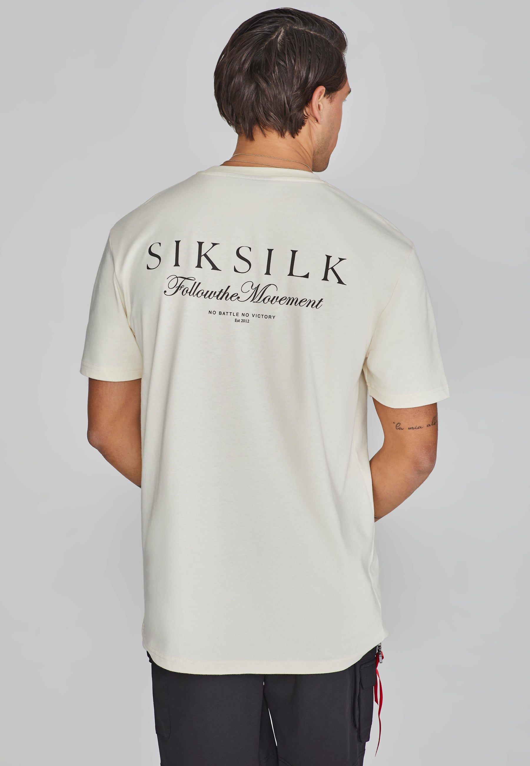 Graphic T-shirt in ecru T-shirts SikSilk   