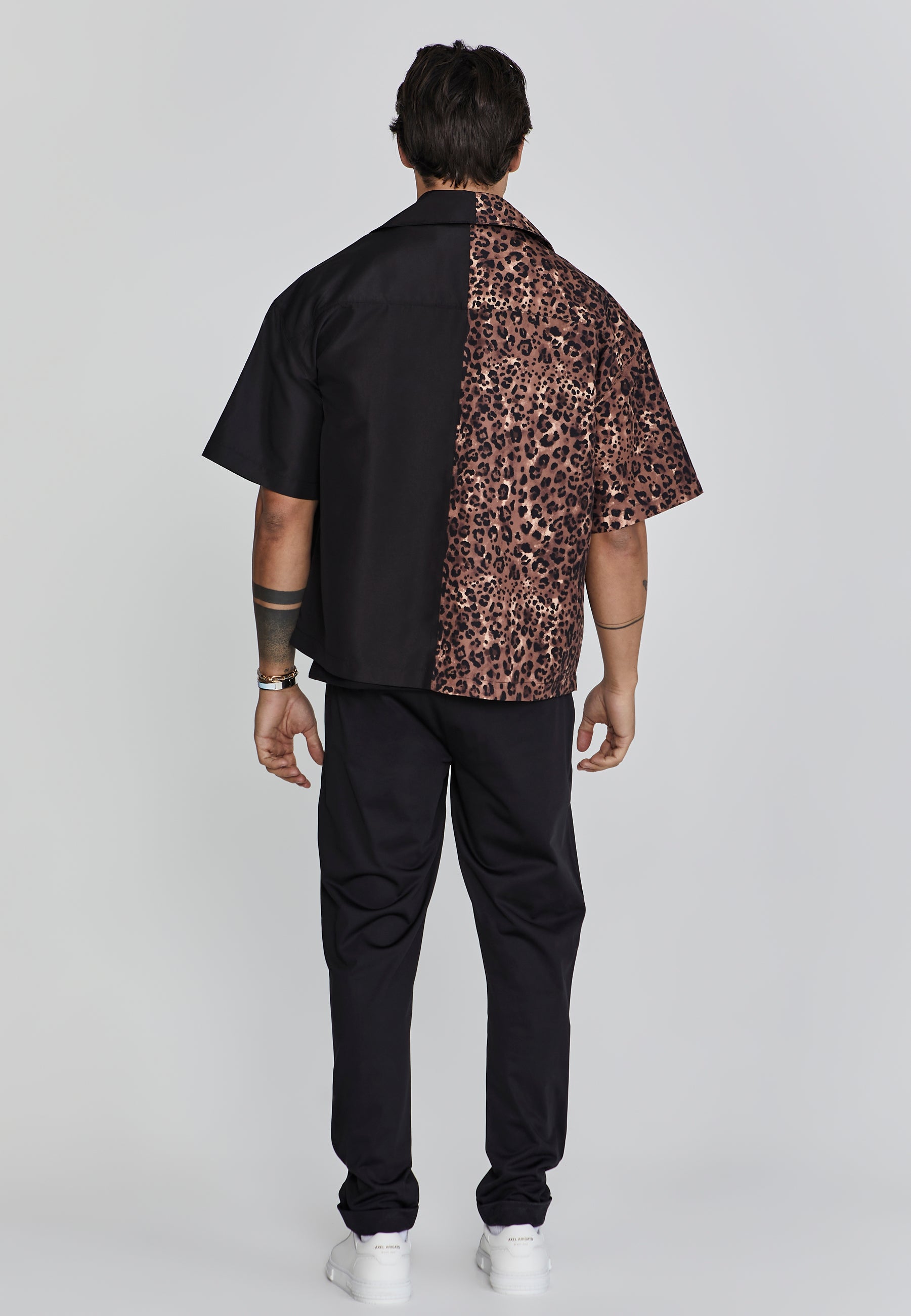 Animal Print Shirt in Black Shirts SikSilk   