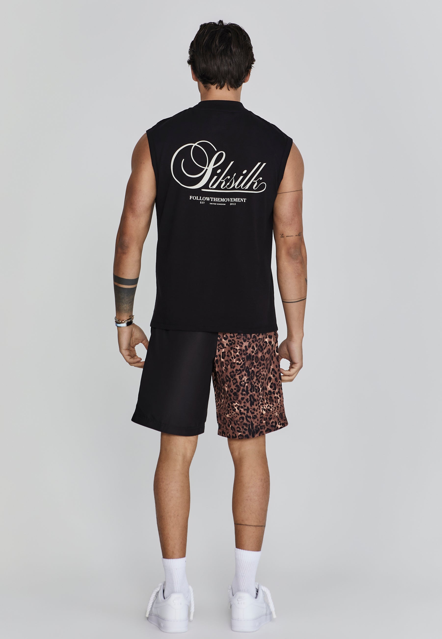 Animal Print Shorts in Black Shorts SikSilk   