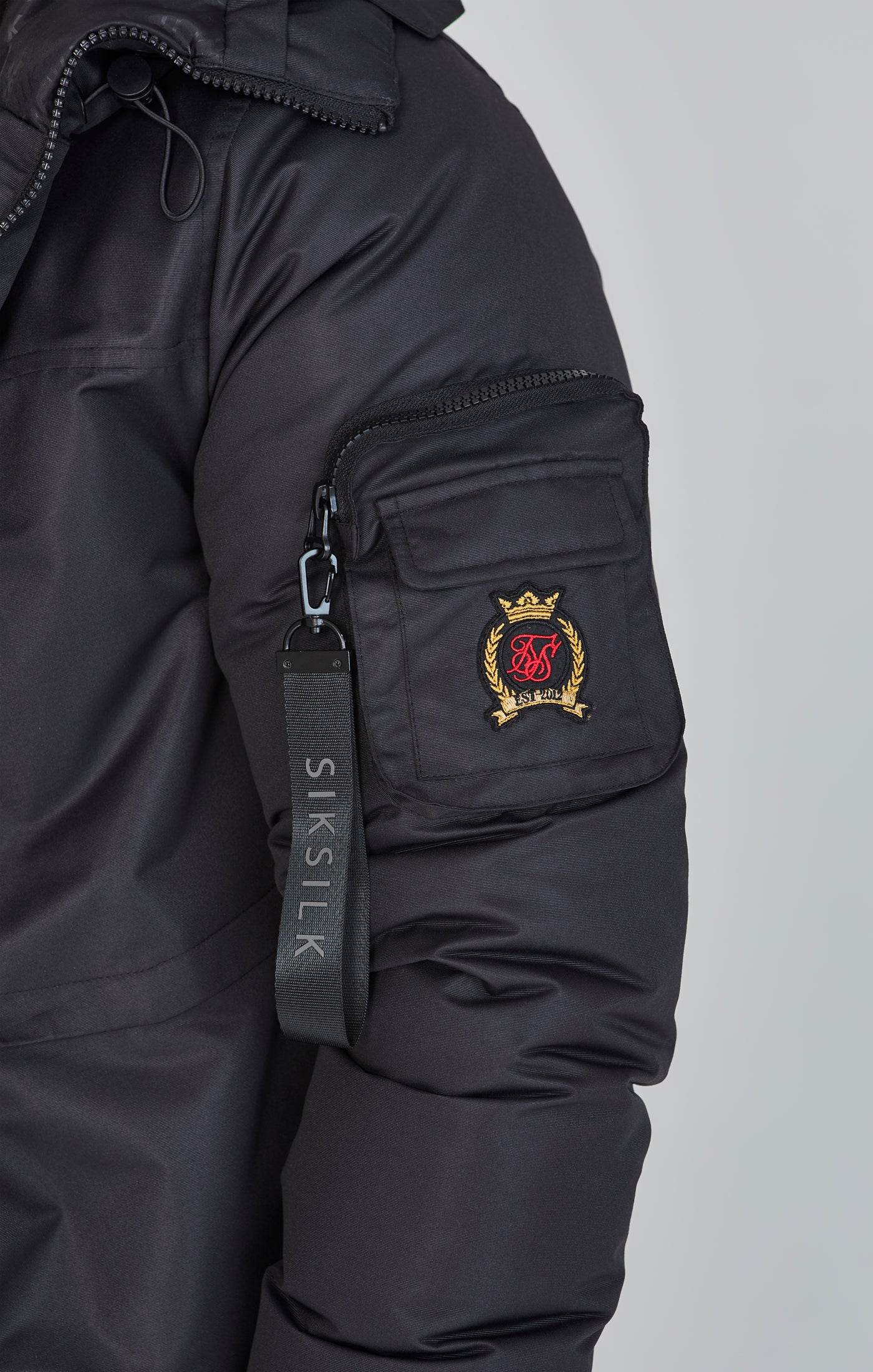 Bomber Jacket in Black Jackets SikSilk   