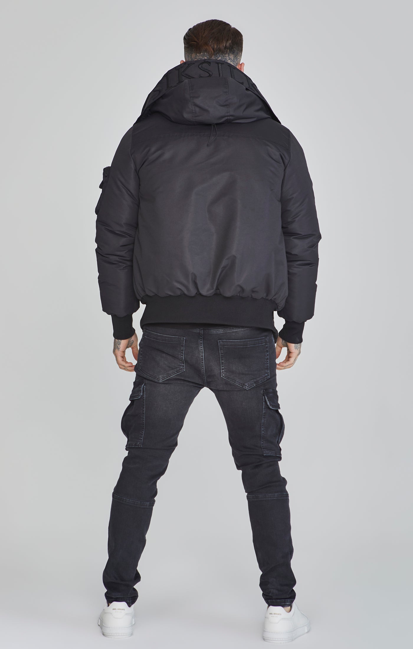 Bomber Jacket in Black Jackets SikSilk   