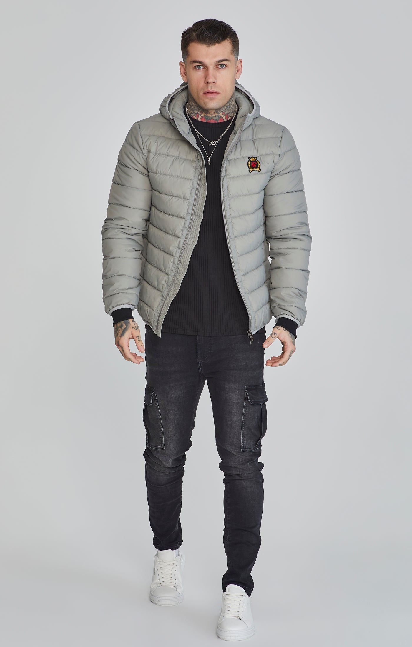 Bubble Jacket in Grey Jackets SikSilk   