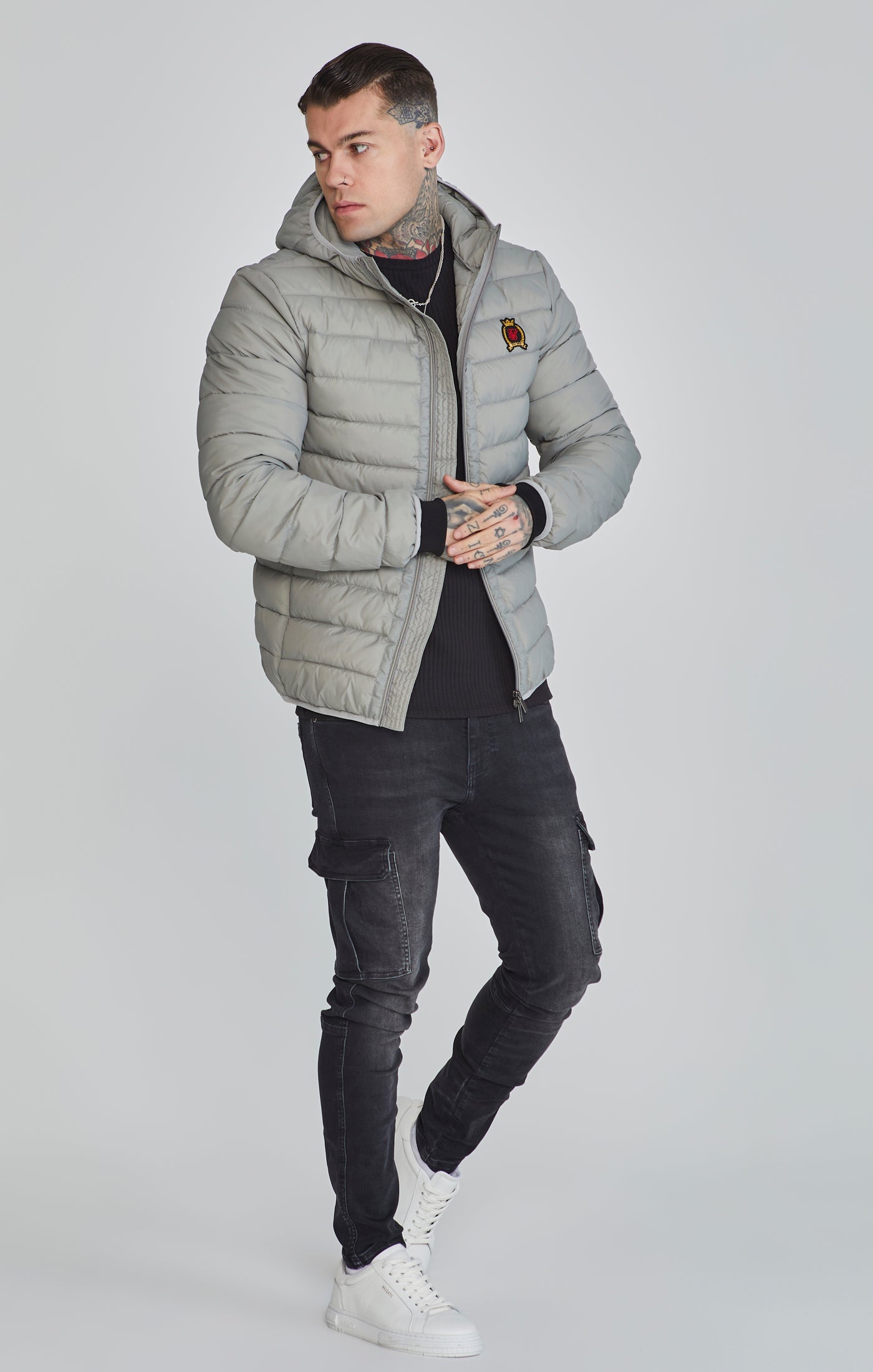 Bubble Jacket in Grey Jackets SikSilk   