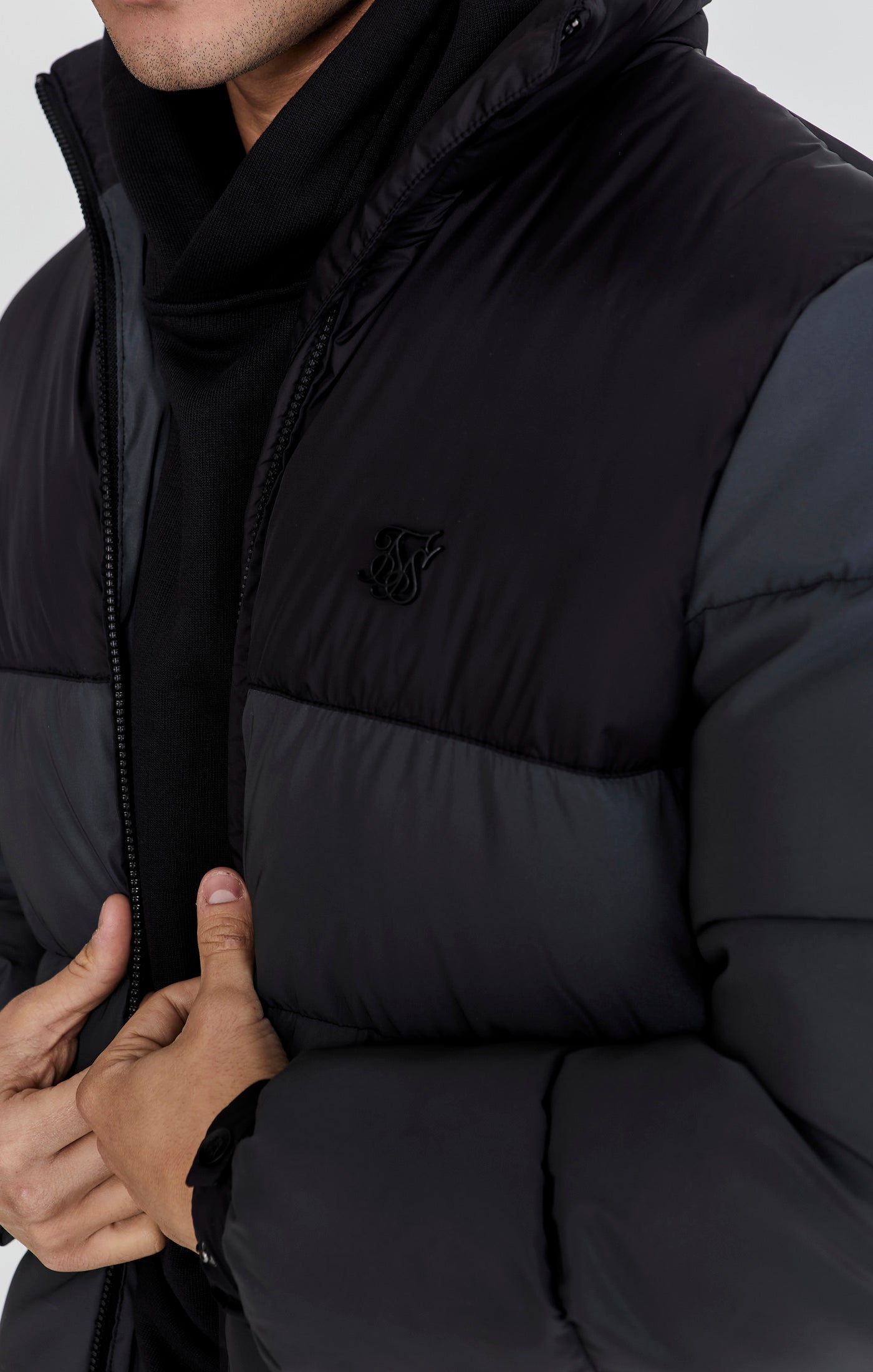 Puffer Jacket in Black Jackets SikSilk   